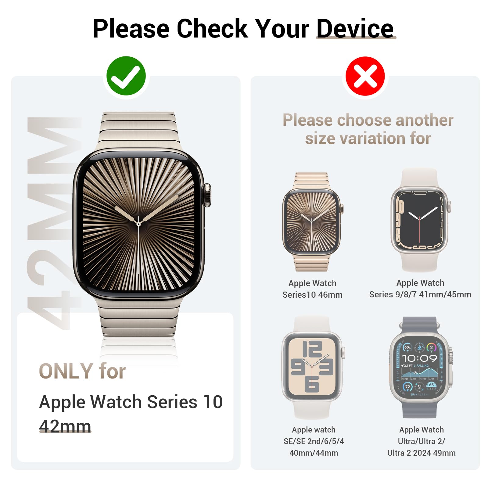 Tensea [3Pack For Apple Watch Screen Protector Case Series 10 42Mm Accessories, Iwatch Hard Pc Diamond Bumper Case Built In Temp