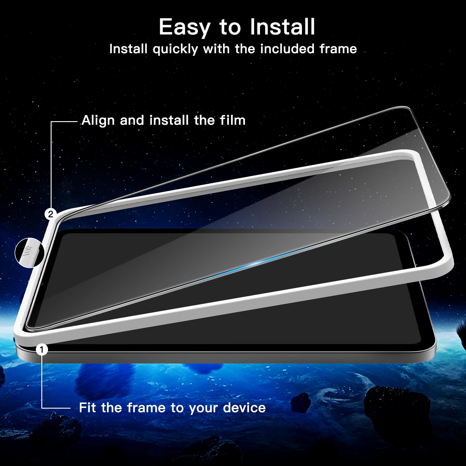 Jetech Screen Protector For Ipad Mini 6 (8.3 Inch, 2021 Model, 6Th Generation) With Easy Installation Frame, Tempered Glass Film