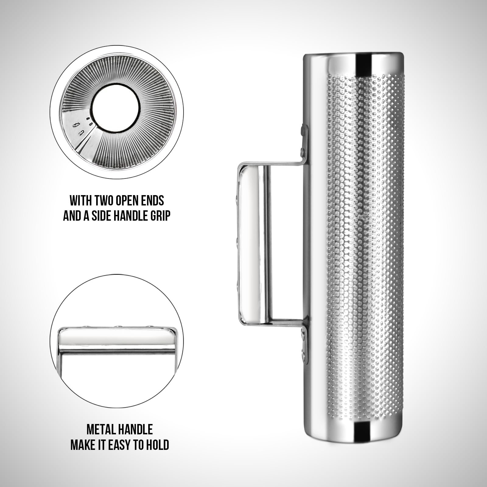 Soulmate Guiro Instrument 10''X3'' Stainless Steel Guiro Latin Percussion Instrument With Scraper Professional Band Accompanimen