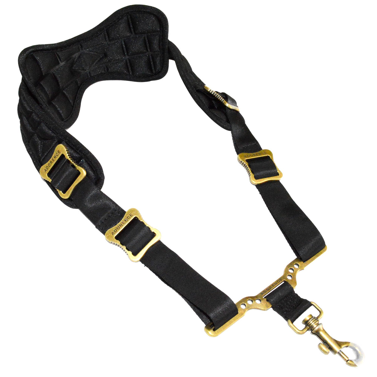 Adorence Padded Saxophone Neck Strap   Sax Neck Strap With Metal Swivel Snap & Removable Neck Pad   H09 Black