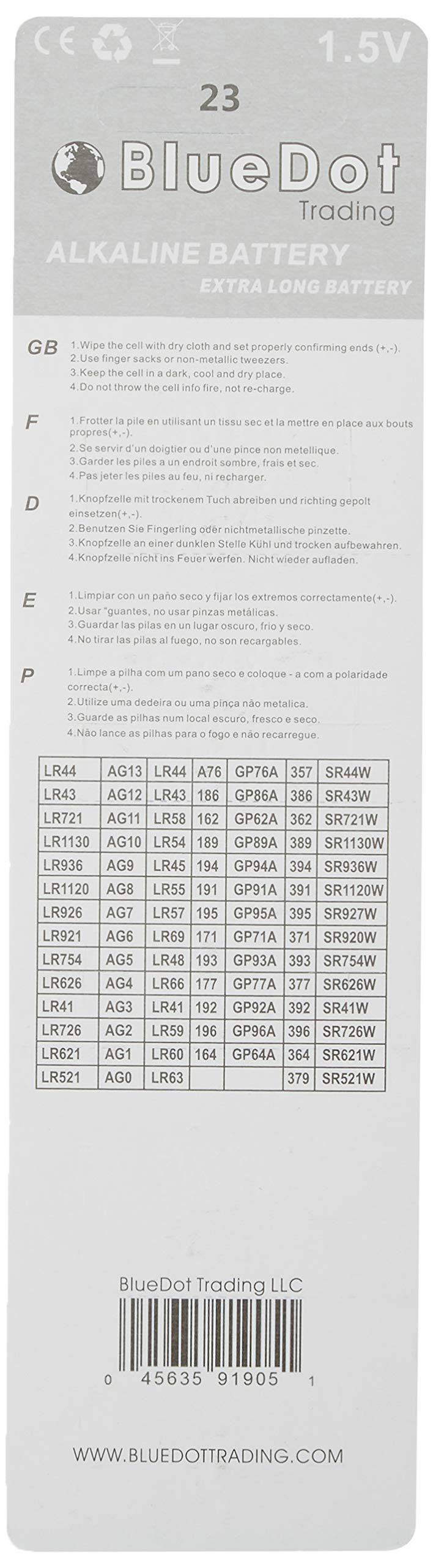 Bluedot Trading Ag3 Alkaline Button Cell Batteries, 100 Pack