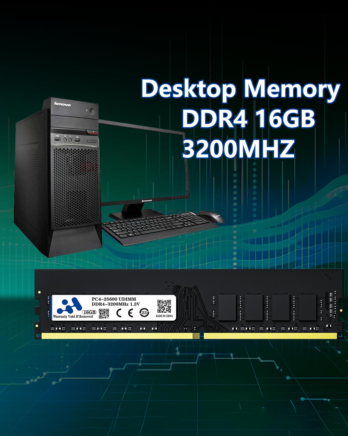 Arshray Ram Ddr4 16Gb 3200Mhz, Pc4 25600 Cl22 288Pin Desktop Memory 1.2V Non Ecc Unbuffered Intel Amd Compatible Dimm Computer P