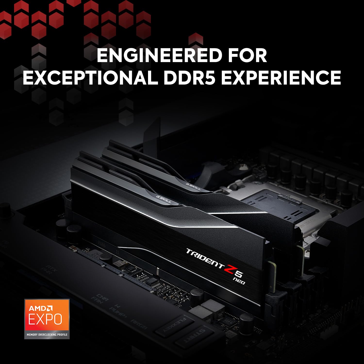 G.Skill Trident Z5 Neo Series (Amd Expo) Ddr5 Ram 64Gb (2X32Gb) 6000Mt/S Cl32-38-38-96 1.40V Desktop Computer Memory Udimm - Mat