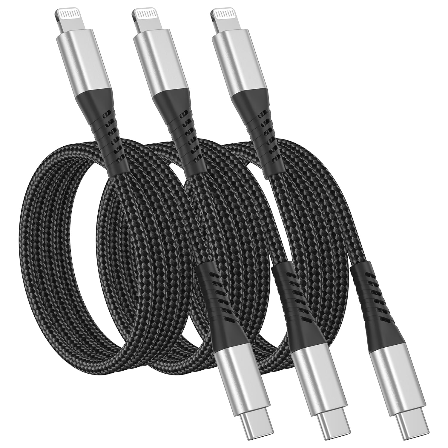 3Ft Usb C To Lightning Cable, 3Pack 1M Iphone Pd Fast Charging Usb C Cable Braided 3 Foot Cord For Apple Iphone 14 13 12 11 Pro