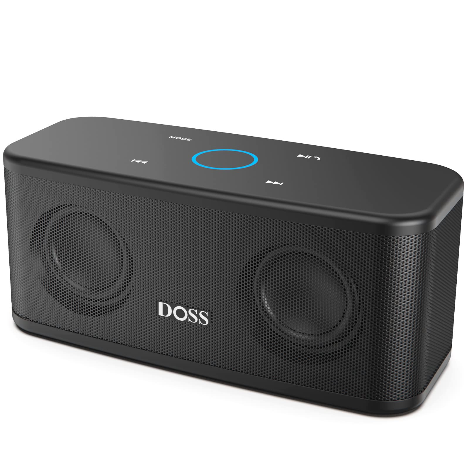 Doss Bluetooth Speaker, Soundbox Plus Portable Speaker With 16W Hd Sound And Deep Bass, Touch Control, Wireless Stereo Pairing, 20H Playtime, Wireless Speaker For Home, Outdoor, Travel  Black