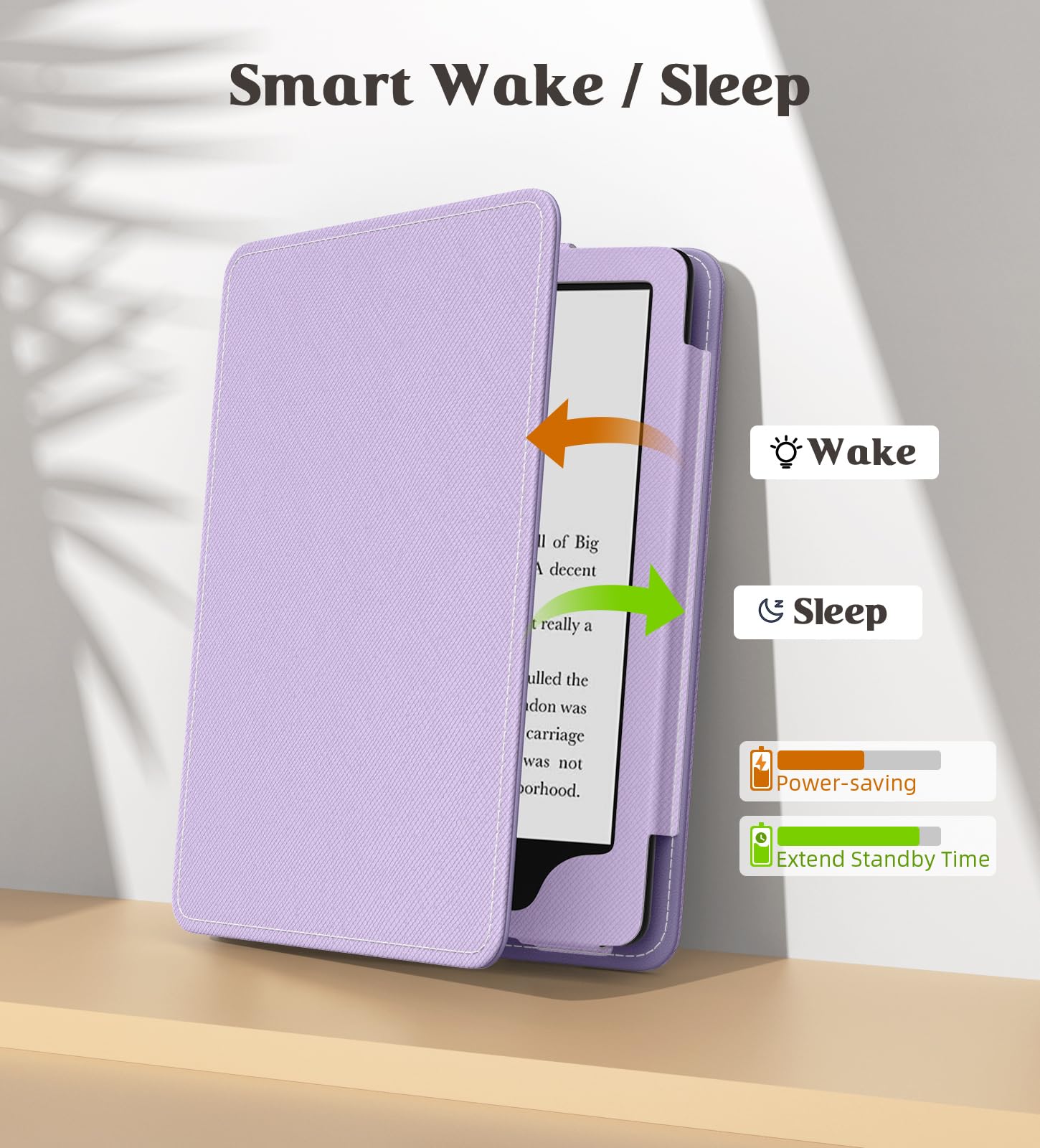 MoKo Case for 7'/6.8' Kindle Paperwhite(12th/11th Generation 2024/2021) and Kindle Colorsoft Signature Edition, Slim PU Shell Cover Case with Auto Wake/Sleep for Kindle Paperwhite 2024, Taro Purple