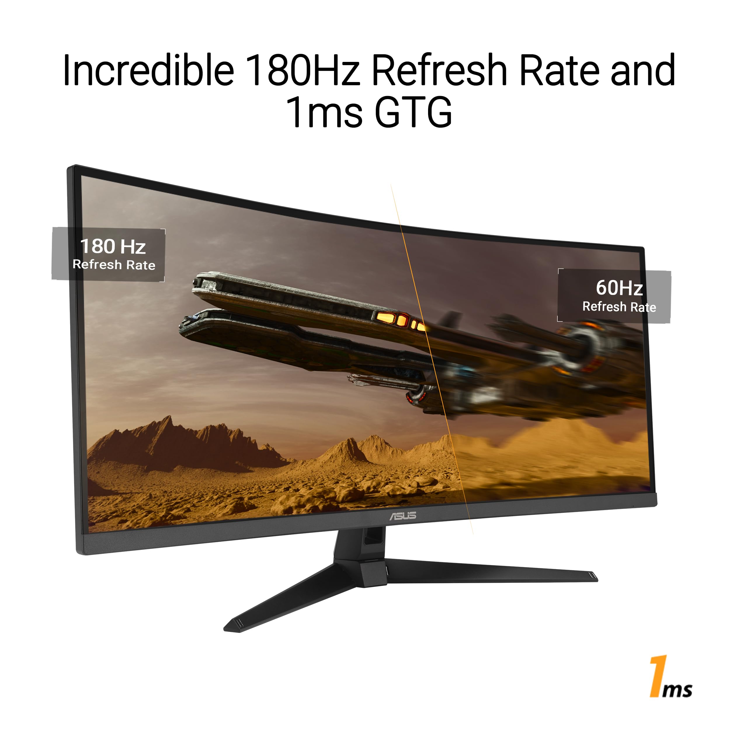 Asus Tuf Gaming 34    Ultra Wide Curved Monitor (Vg34Vq3B)   21:9 Qhd (3440X1440), 180Hz, 1Ms, Extreme Low Motion Blur Sync, Fre