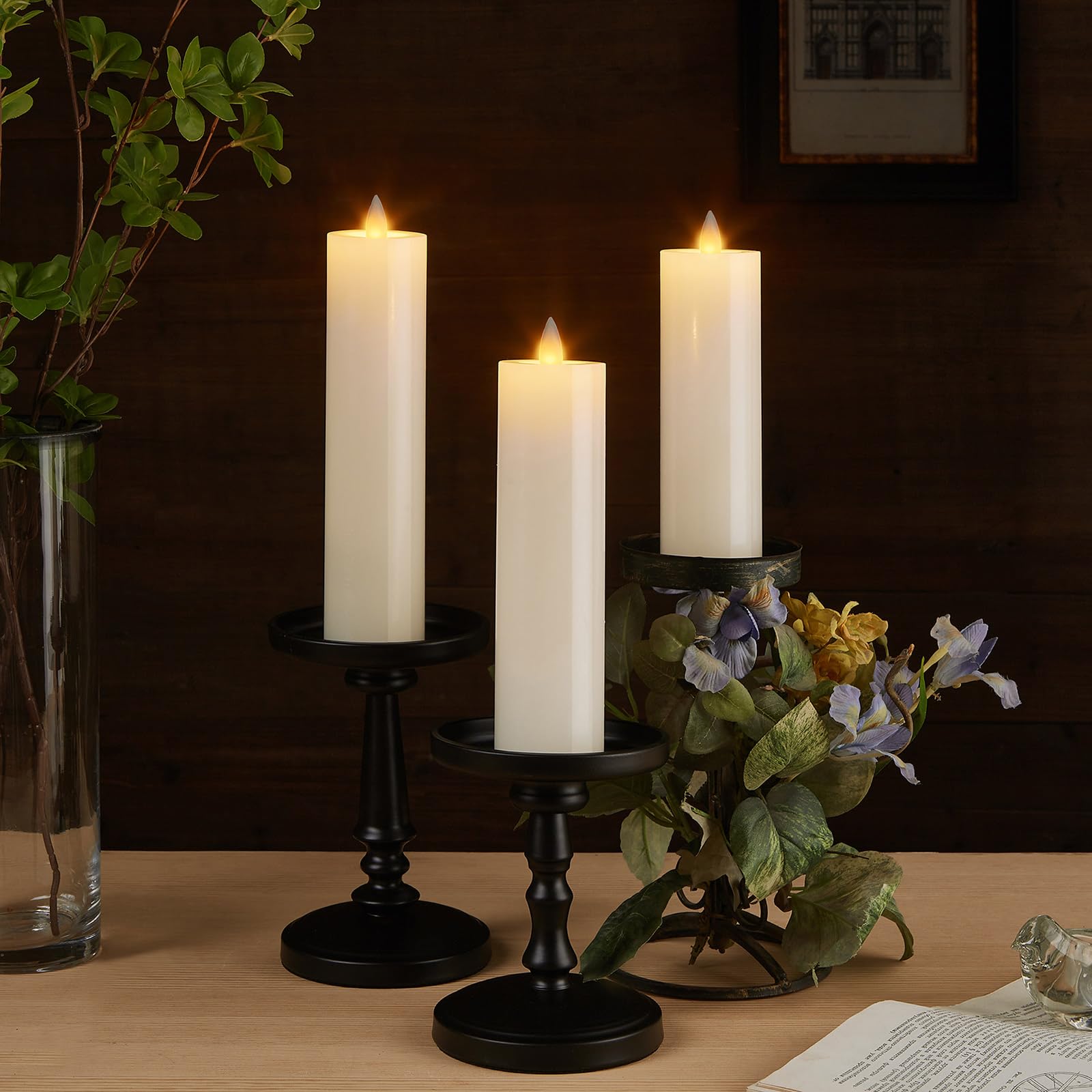 Cozierglow Flameless Votive Candles Flickering With Remote Timer, Battery Led Candles Up To 400Hours, 3D Moving Flame Wax Candle