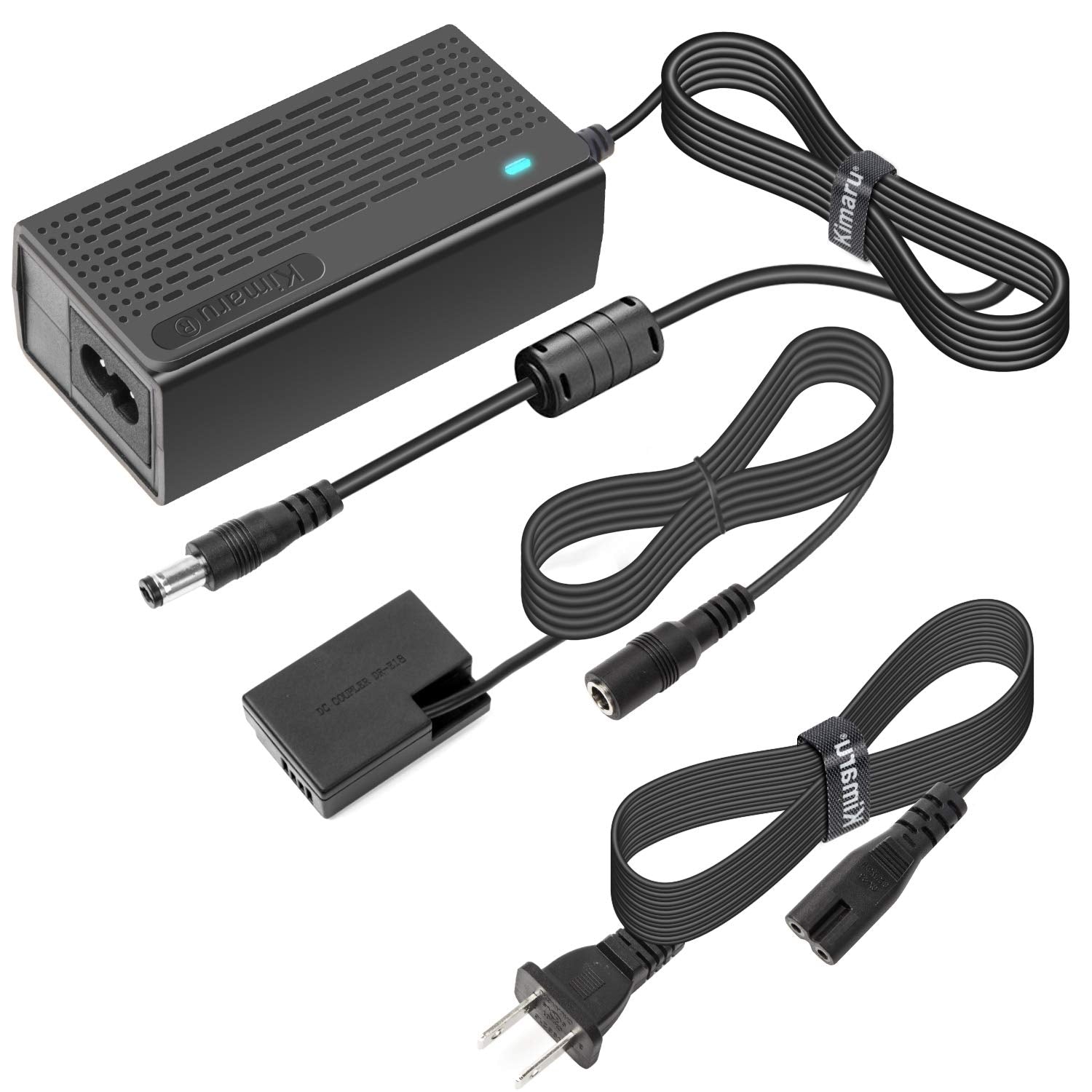 Kimaru Ack E18 Dr E18 Dc Coupler Lp E17 Dummy Battery Ac Power Adapter Kit For Canon Eos Rebel Sl2 Sl3 T6I T6S T7I T8I 200D 200D Ii 250D 750D 760D 800D 77D 8000D Kiss X8I X9I X10 Cameras.