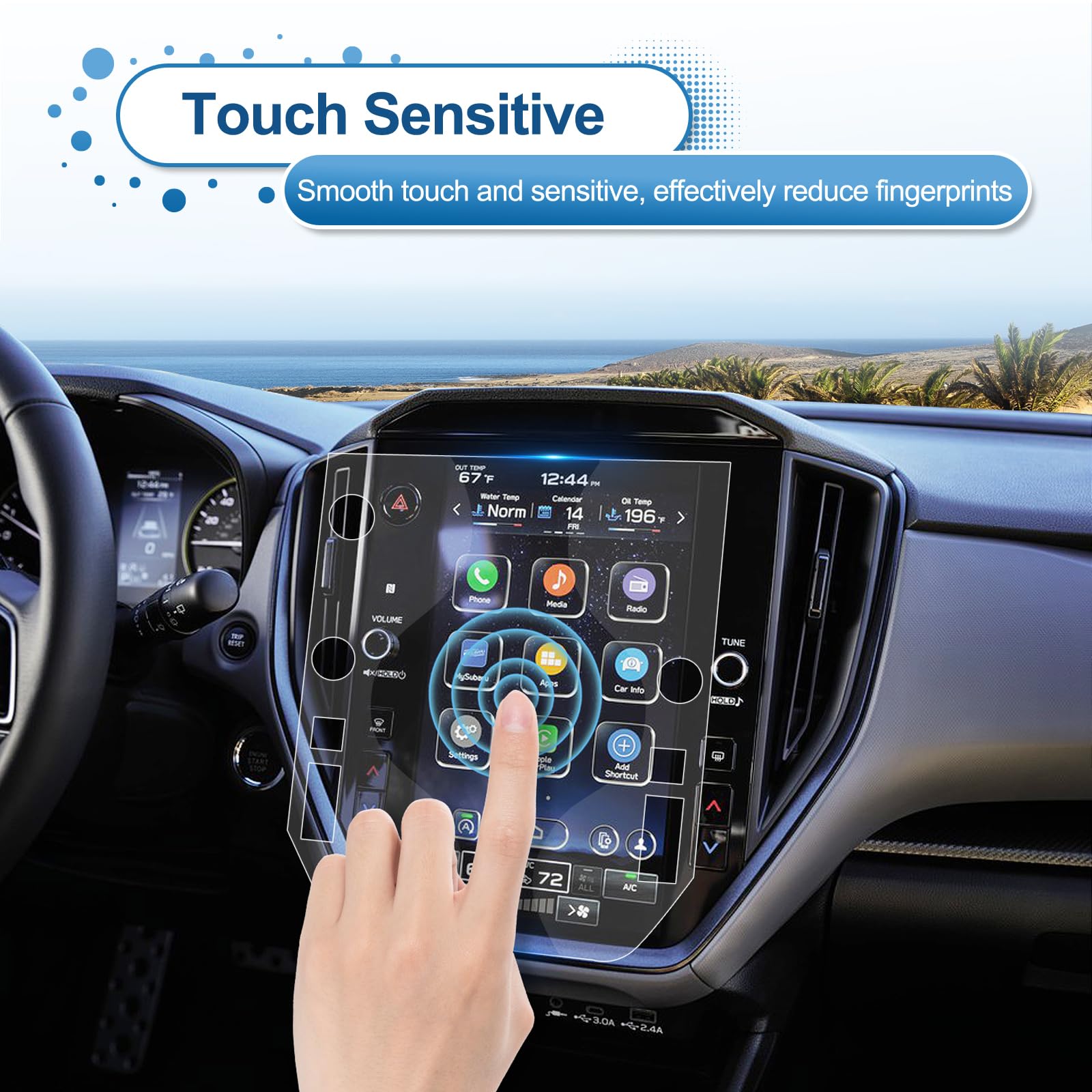 Coleya 2024 Crosstrek Screen Protector For Subaru Crosstrek (Premium/Sport/Limited/Wilderness) 11.6 Inch Touch Screen, 9H Hardne