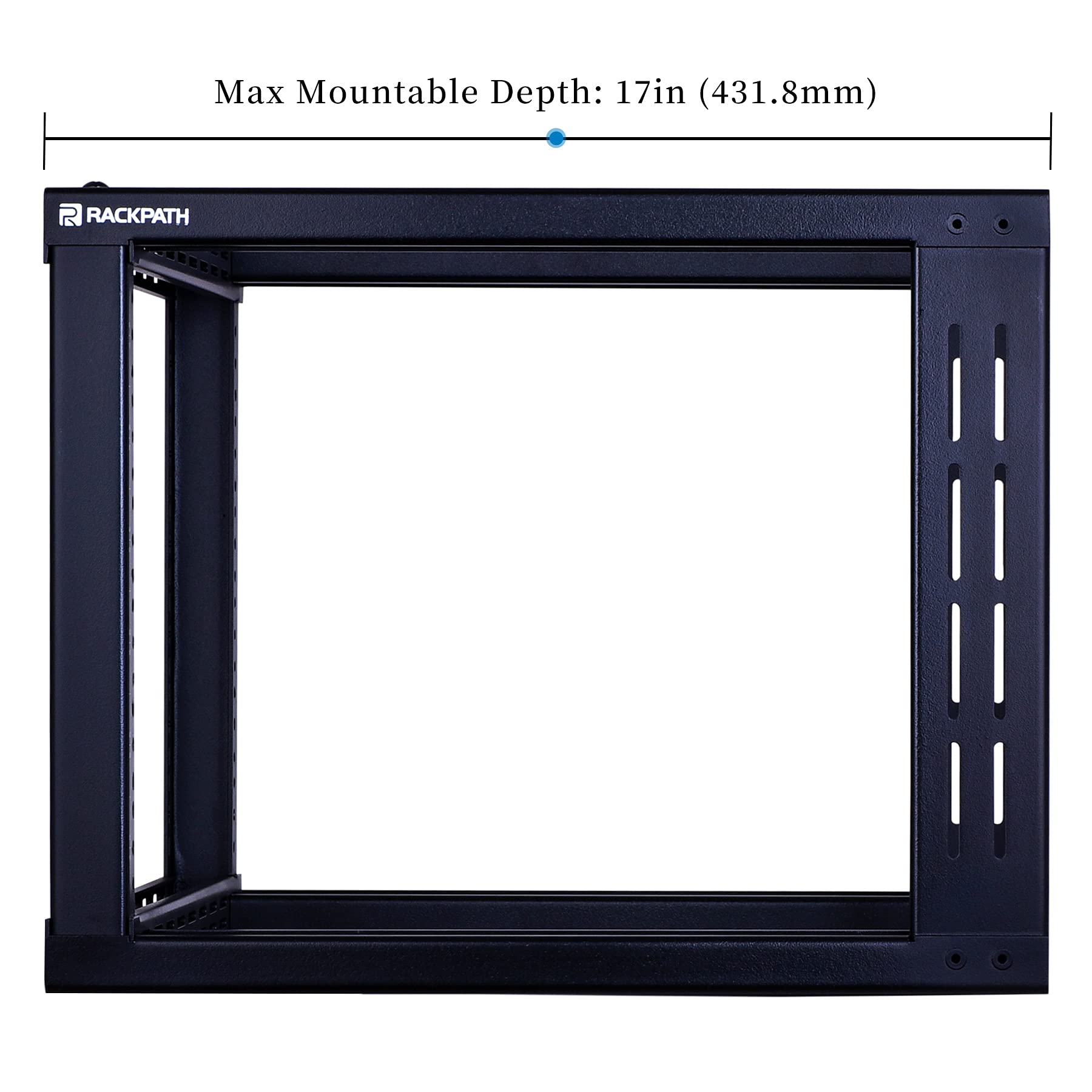 Rackpath 6U Wall Mount Rack Open Frame 19In Server Equipment Rack Heavy Duty   17In Depth