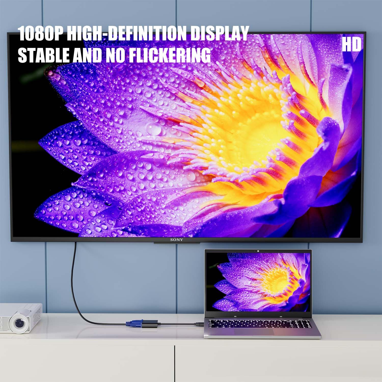 Panpeo Hdmi To Vga, Gold Plated Hdmi To Vga Adapter (Male To Female) Contain 3.5Mm Audio Port And Power Supply Port Computer, De