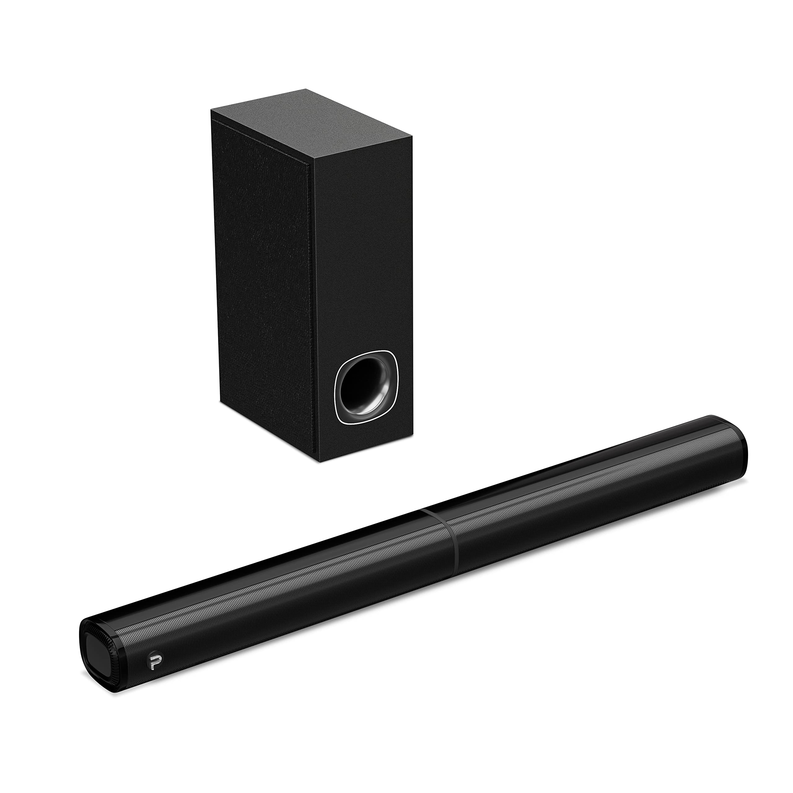 Sound Bar For Tv, Pheanoo 2.1 Ch Soundbar With Subwoofer, Hdmi(Arc)/Bluetooth 5.0/Optical/Aux Connectivity   D5