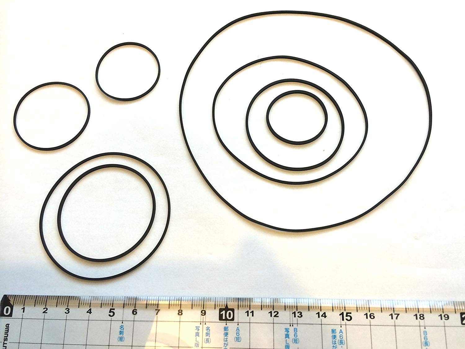 Rubber Belt Dvd/Cd Cassette Recorder Repair Maintenance Mix Cassette Rubber Square Belt Black(60Pcs) 1