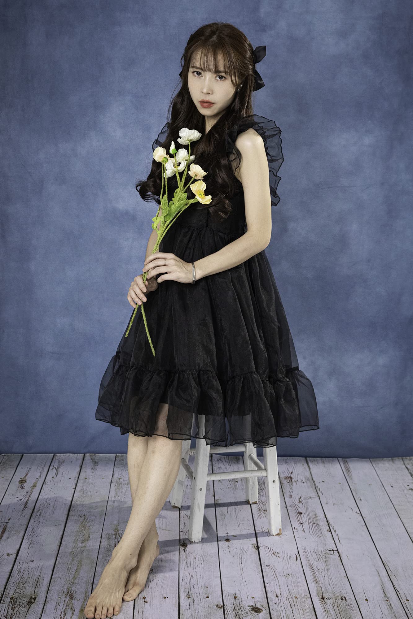 Kate 5X7Ft Dark Blue Photography Backdrop Abstract Blue Abstract Headshot Textures Background Old Master Portrait Photo Fabric S