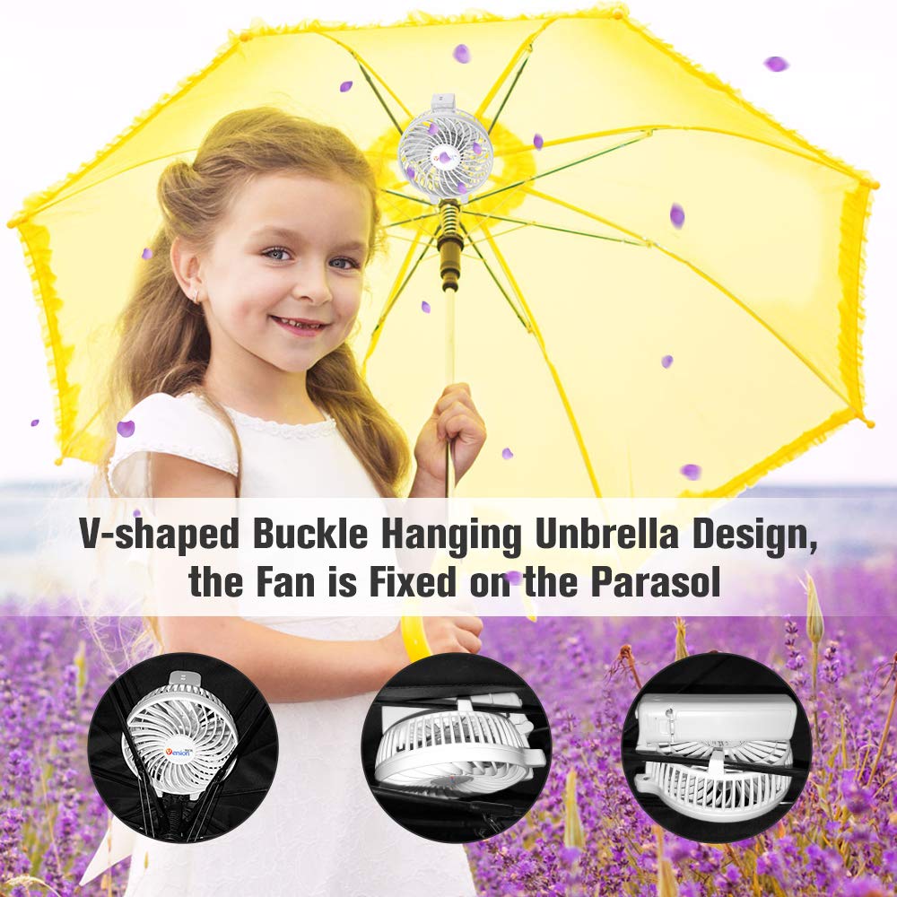 Versiontech. Mini Portable Fan, Usb Battery Operated Desk Fan, Small Personal Handheld Table Fan With Usb Rechargeable Cooling F