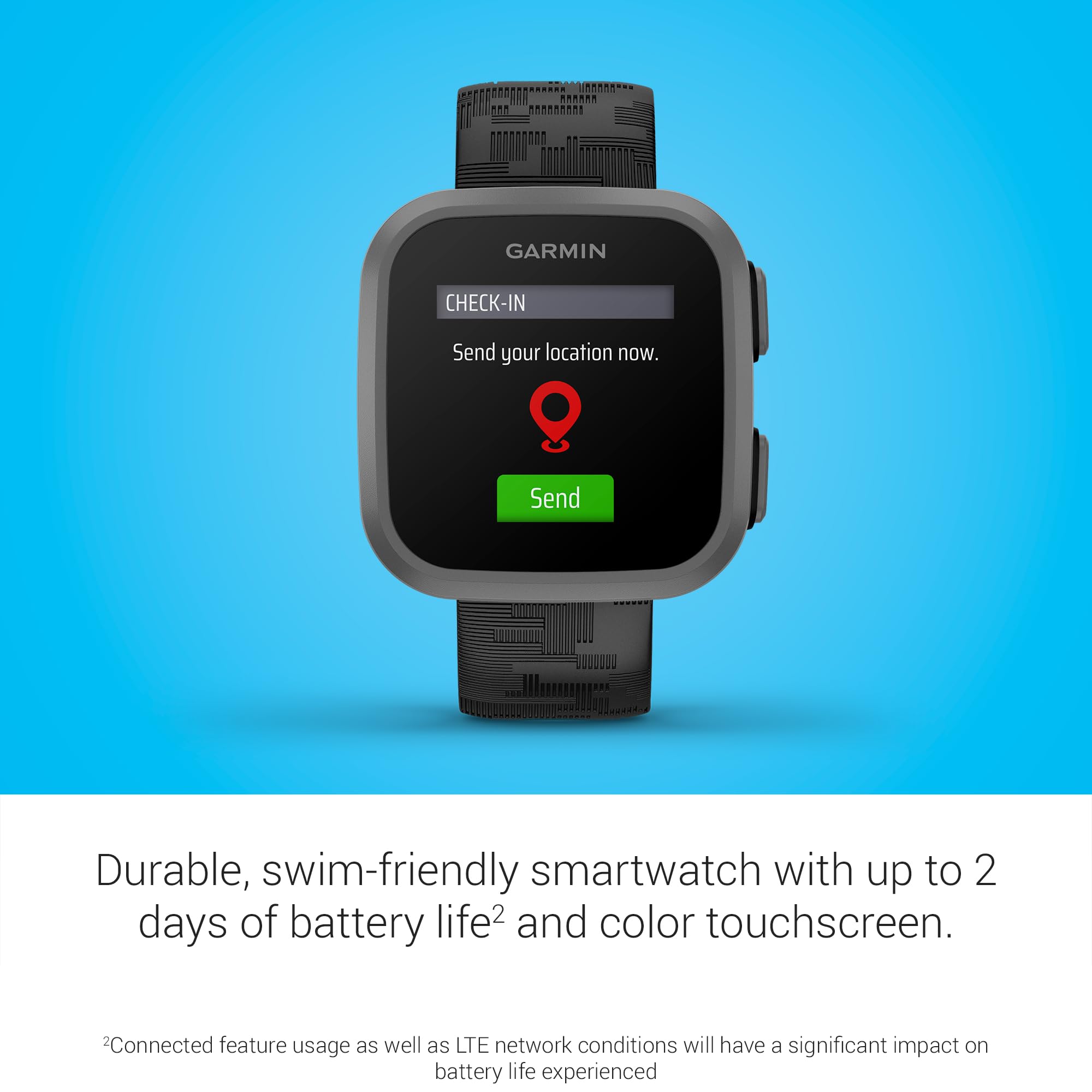 Garmin Bounce, Kids Smartwatch, Two-Way Text And Voice Messaging, Location Tracking, Black Camo
