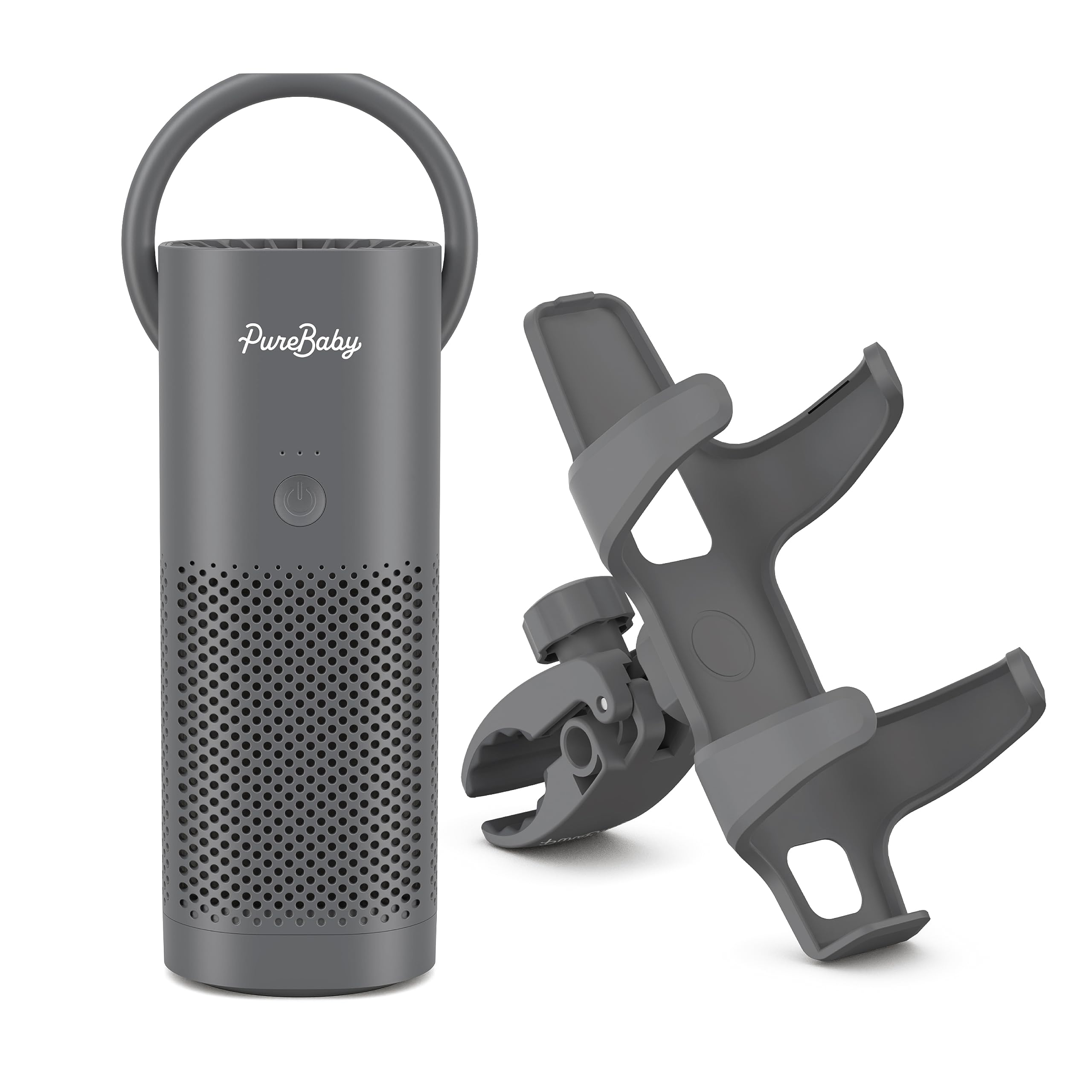 Pure Enrichment PureBaby On-the-Go Air Purifier - Portable Stroller Air Purifier & Adjustable Clamp for Car Seat, Crib, Bassinet