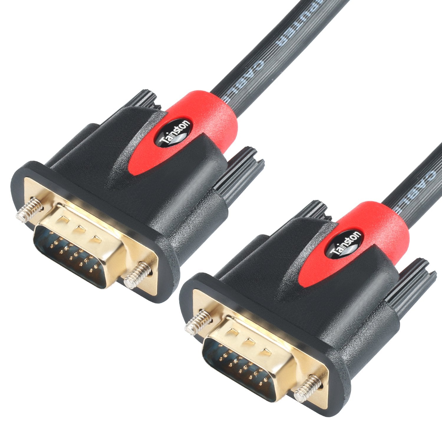 Tainston Vga To Vga Cable Hd15 Monitor Cable With Ferrites Male To Male 25 Feet