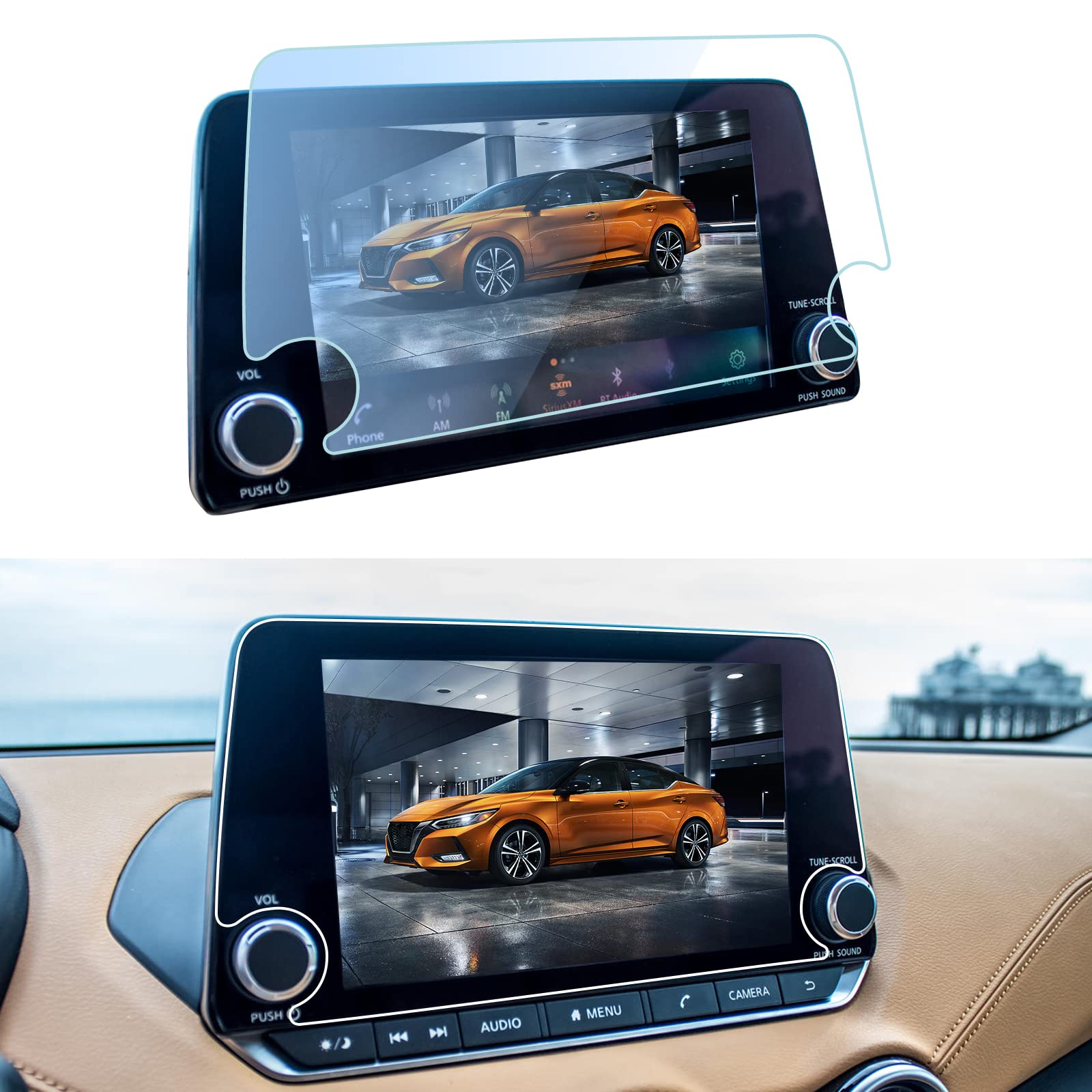 Gfjnfg Sentra Screen Protector Compatible With 2020 2023 2024 Nissan Sentra Sr Sv 8 Inch Touchscreen Sentra 9H Hardness Hd Tempe