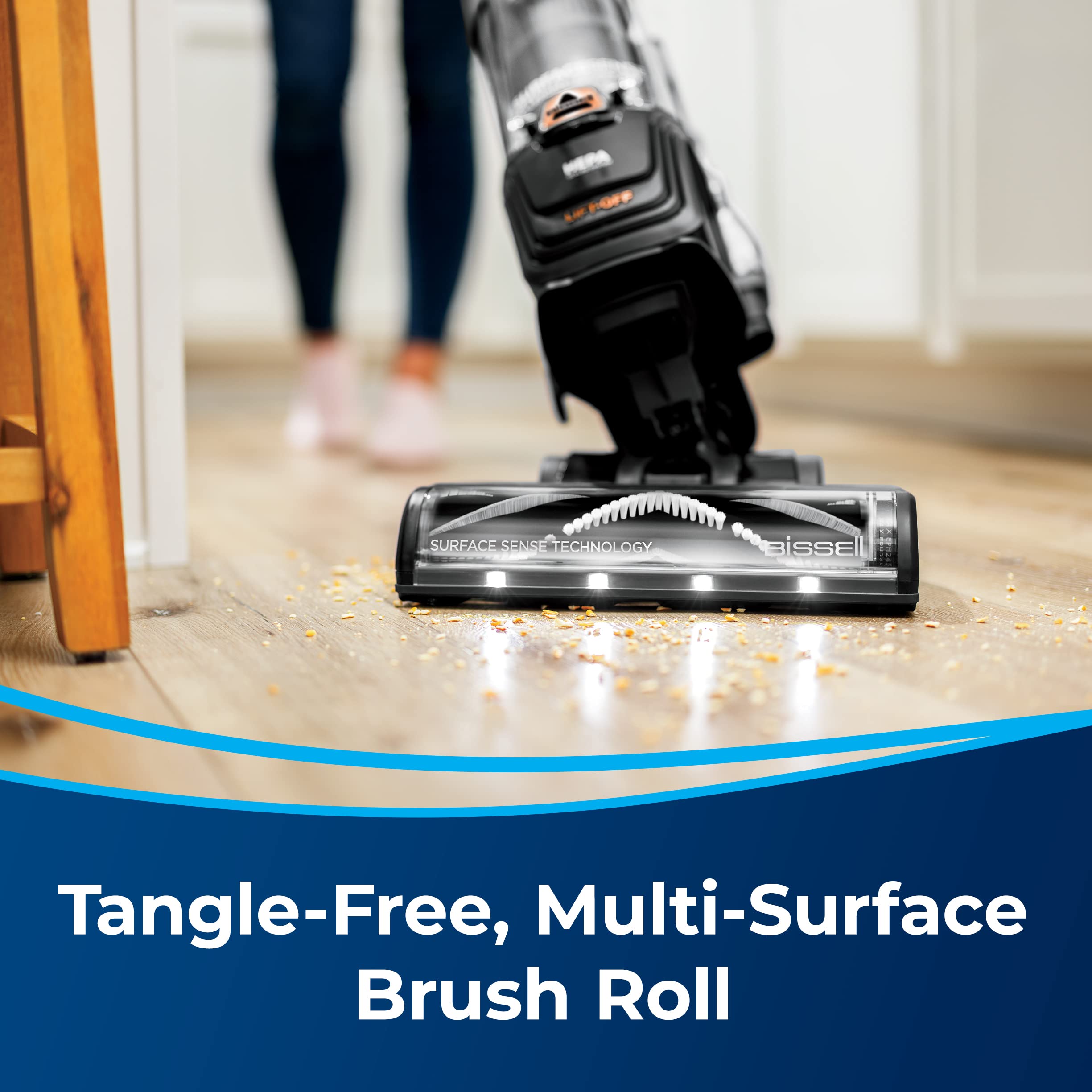 Bissell Surfacesense Allergen Lift Off Pet Upright Vacuum, With Tangle Free Multi Surface Brush Roll, Led Headlights, & Lift Off