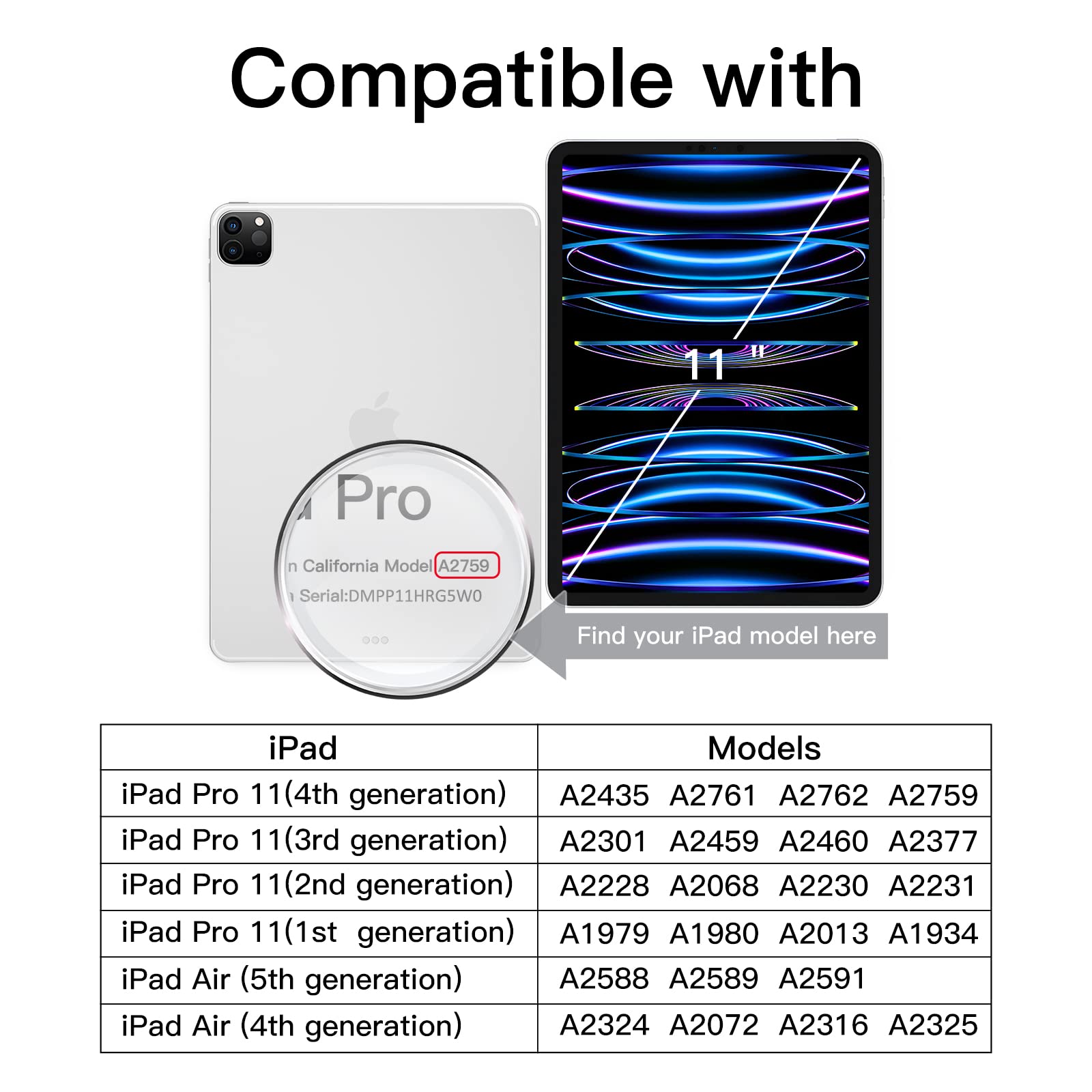 Jetech One Touch Install Screen Protector For Ipad Pro 11-Inch (2022/2021/2020/2018 Model) And Ipad Air 5/4 10.9-Inch, Tempered