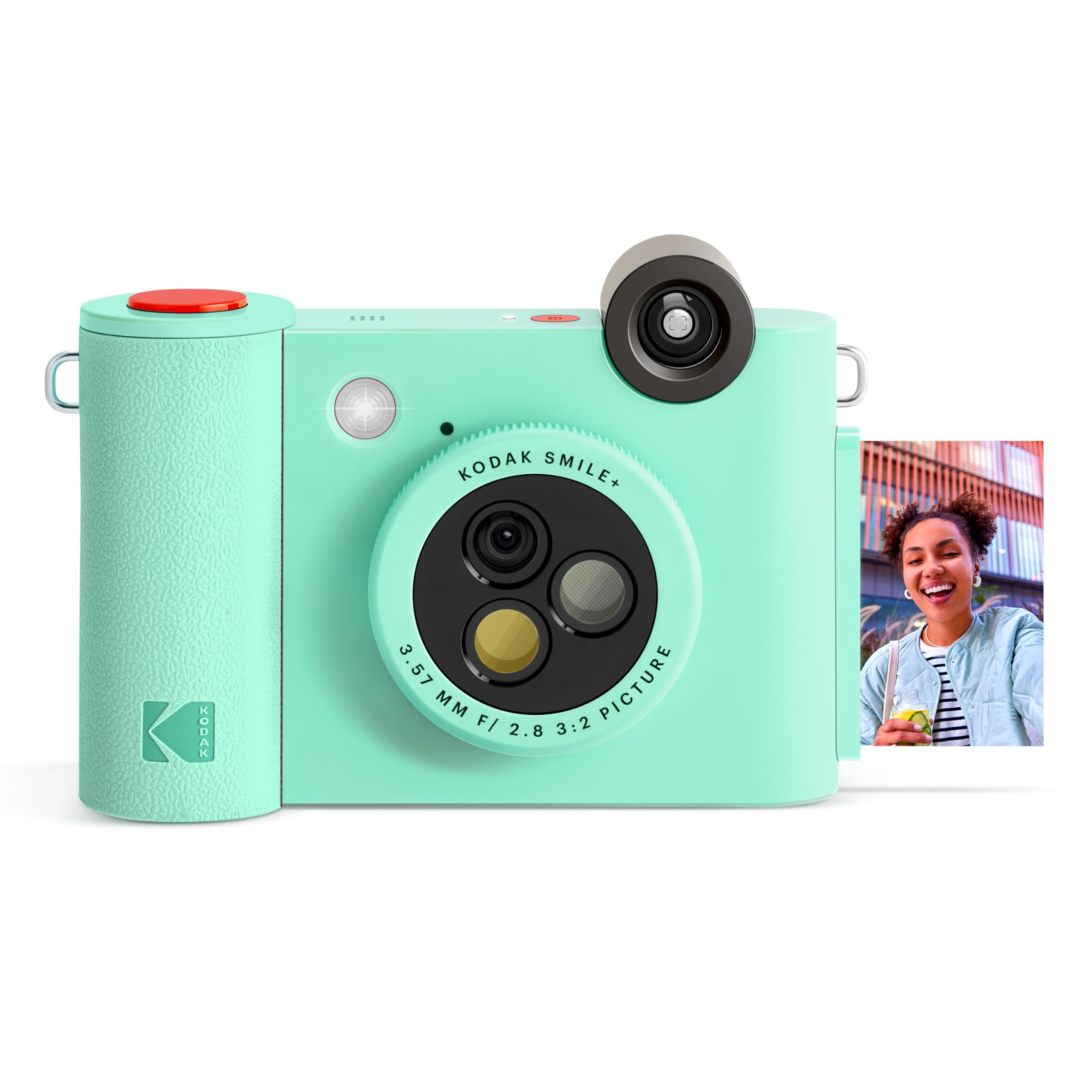 KODAK Smile+ Wireless Digital Instant Print Camera with EffectChanging Lens, 2x3 StickyBacked Photo Prints, and Zink Printi