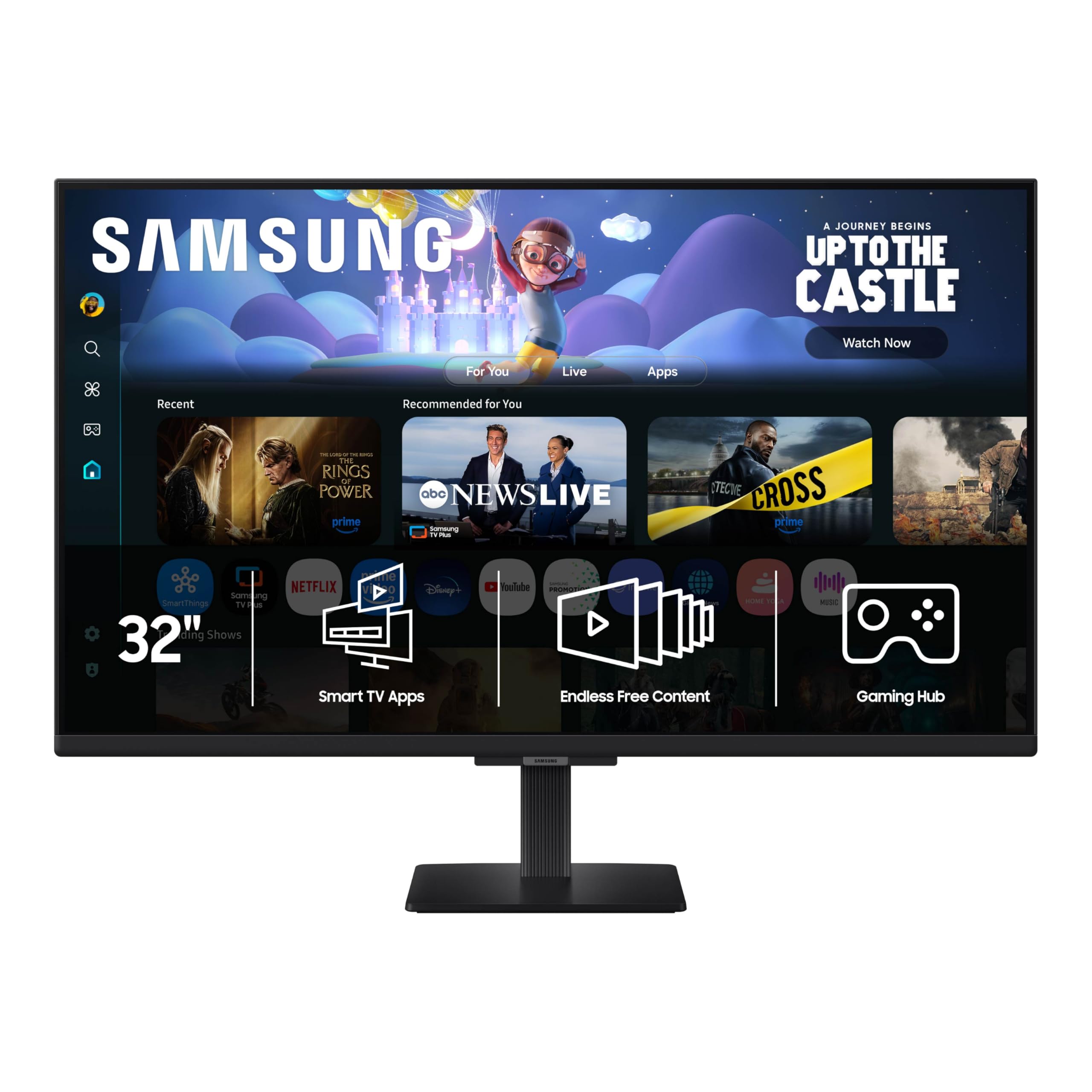 SAMSUNG 32-Inch M5 (M50F) Series FHD Smart Monitor with Streaming TV, Speakers, HDR10, Gaming Hub, Multiple Ports, Workout Track