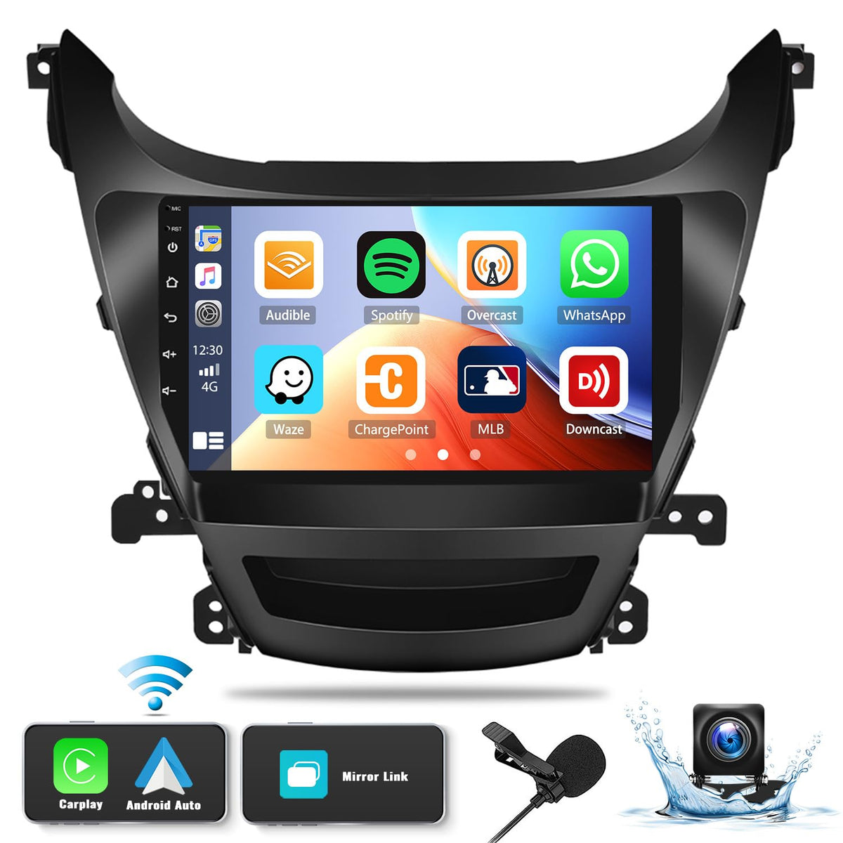 2+32G Android Car Stereo For Hyundai Elantra 2014 2015 2016 With Carplay Android Auto Mirror Link Change Wallpaper Theme 9 Inch