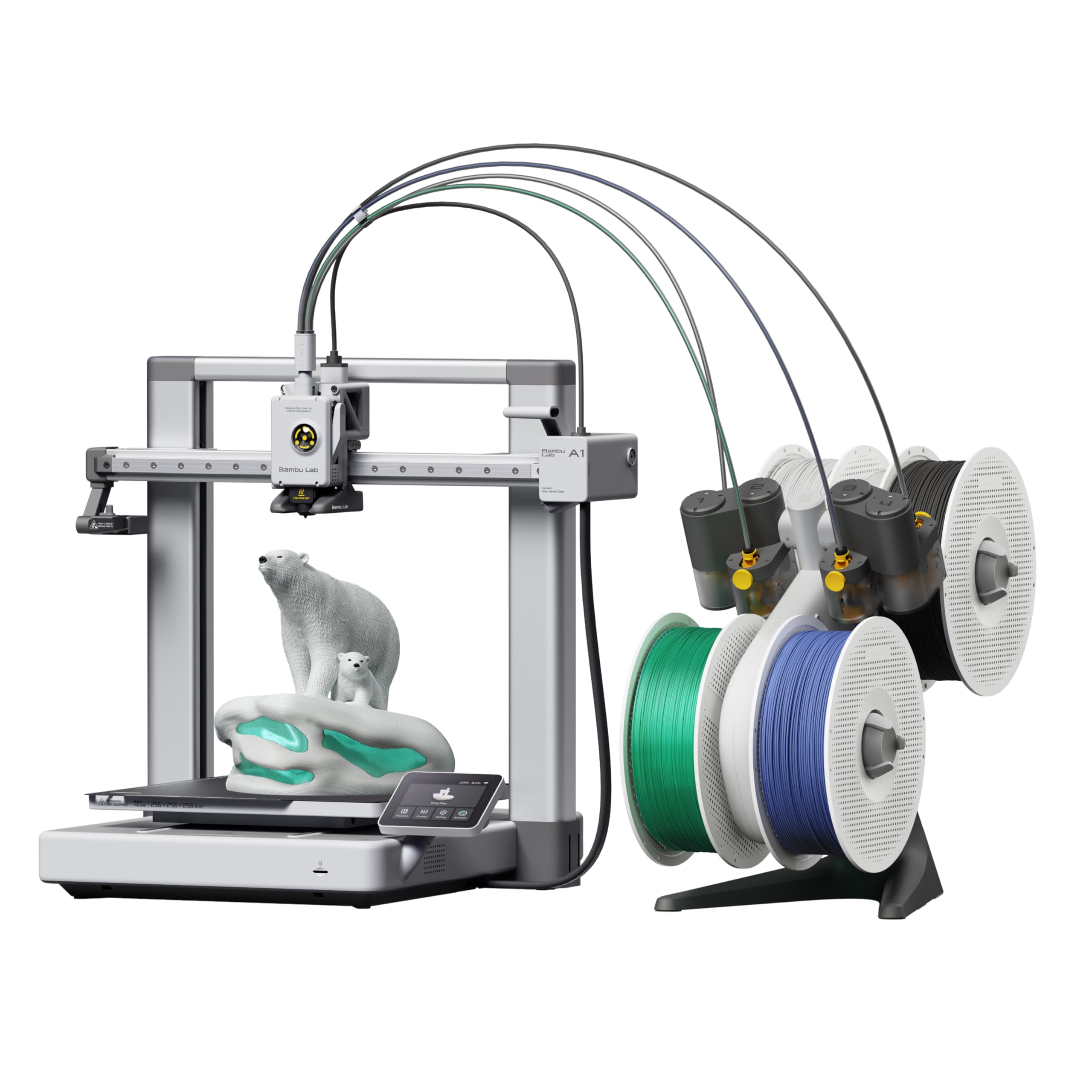 Bambu Lab A1 3D Printer, Support Multi-Color 3D Printing, High Speed & Precision, Full-Auto Calibration & Active Flow Rate Compe