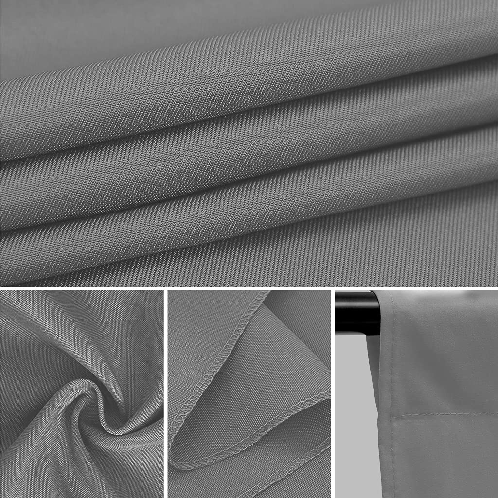 Cpliris 10X12Ft Grey Backdrop For Photography, Pure Polyester Grey Photo Booth Backdrop Collapsible Grey Screen Curtain For Phot