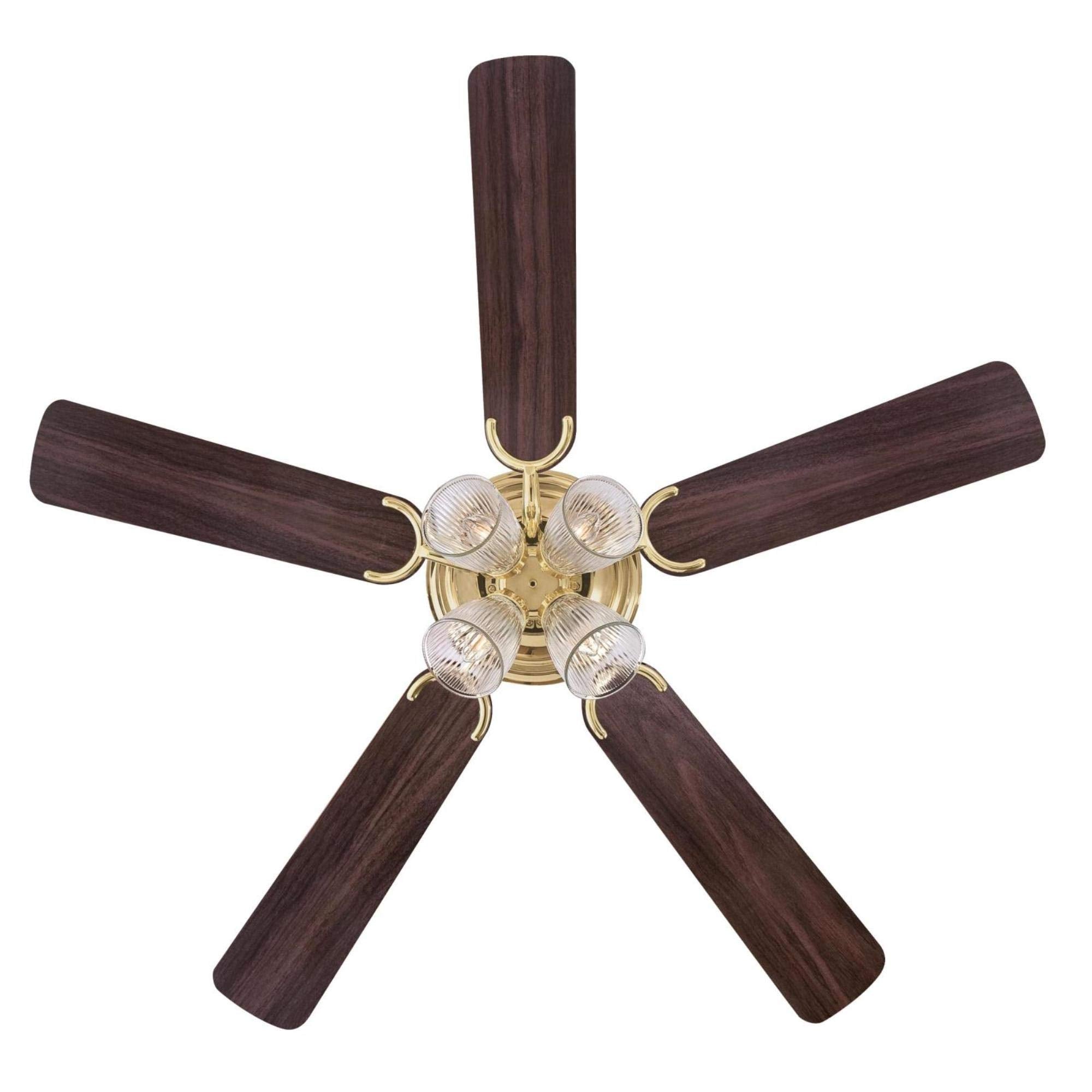 Westinghouse Lighting 7232400 Contempra Iv Indoor Ceiling Fan With Light, 52 Inch, Brass