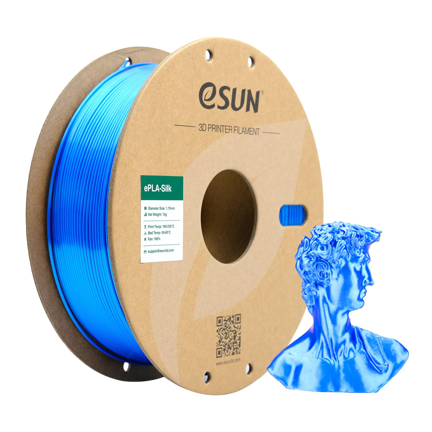 Esun Silk Pla Filament 175Mm, Silky Shiny 3D Printer Filament Pla, Dimensional Accuracy +  005Mm, 1Kg Spool (22 Lbs) 3D Printing