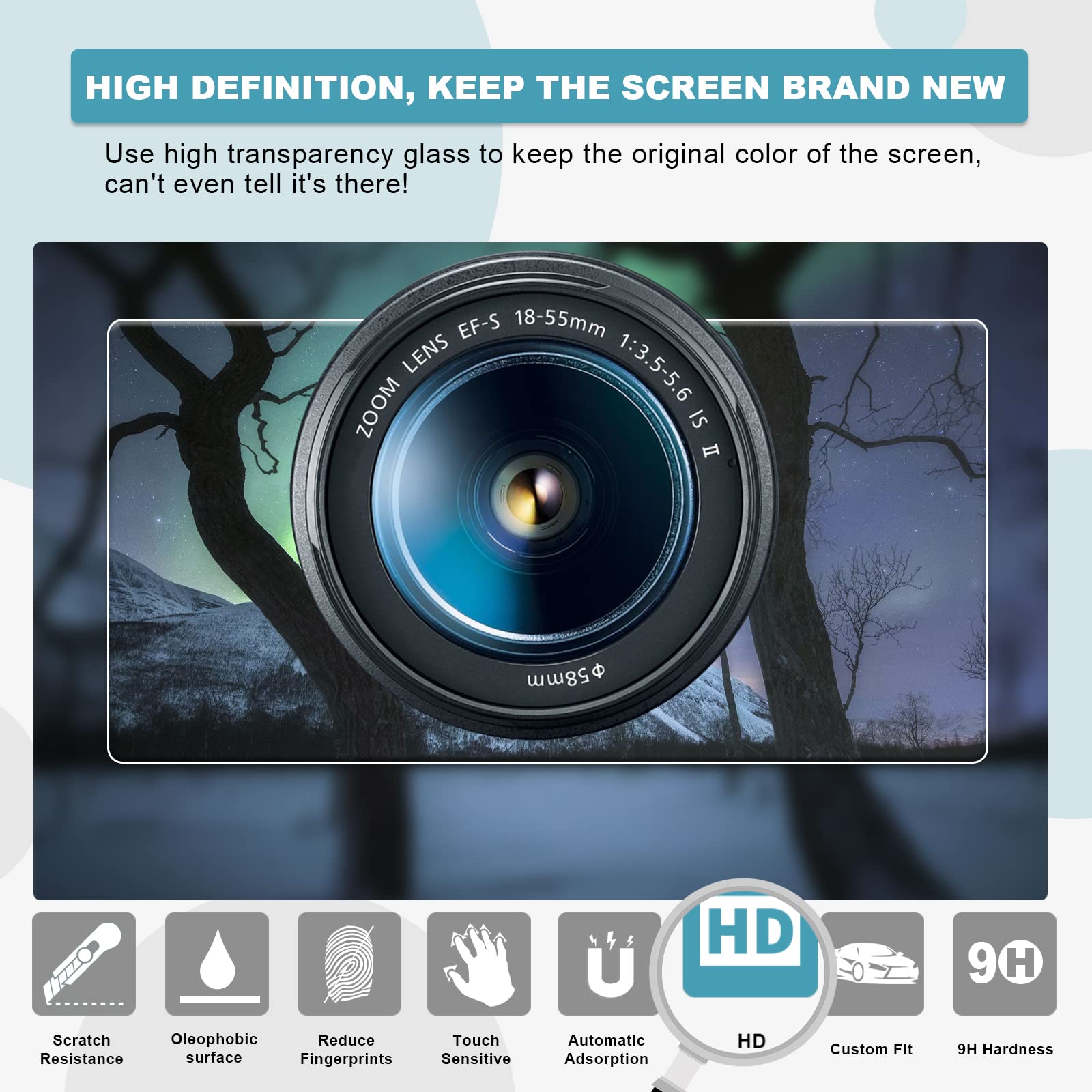 Cdefg 2023 2024 Altima Screen Protector For 2024 Nissan Altima(Sl/Sr/Sv/Sr/Vc Turbo)/ 2024 Nissan Rogue(Sl/Platinum) 12.3 Inch, Tempered Glass Protector