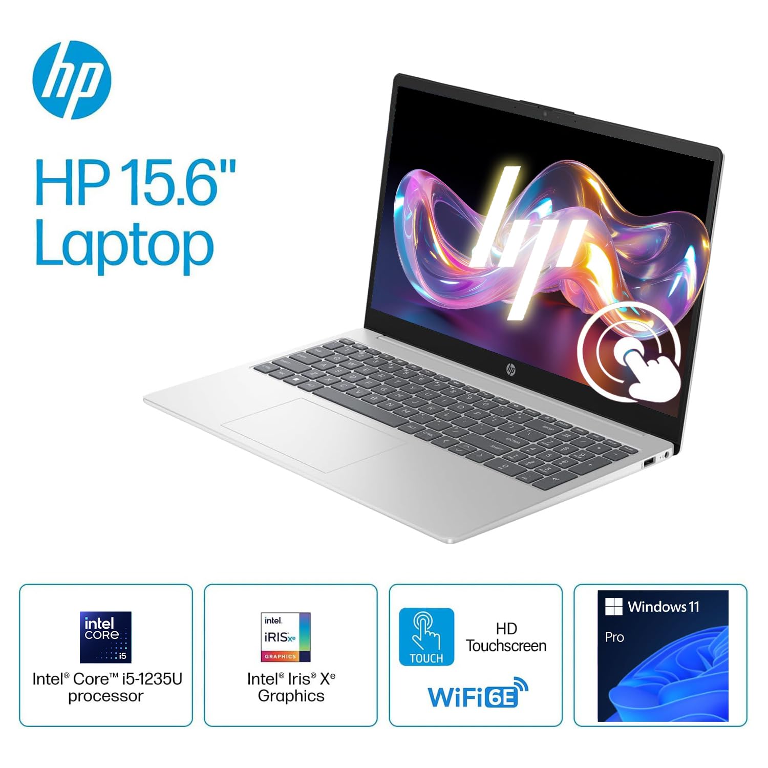 Hp 15.6 Touchscreen Laptop | 10 Core Intel Core I5 1235U (Beats I7 1195G7) | 64Gb Ram | 1Tb Storage (512Gb Ssd + 512Gb External