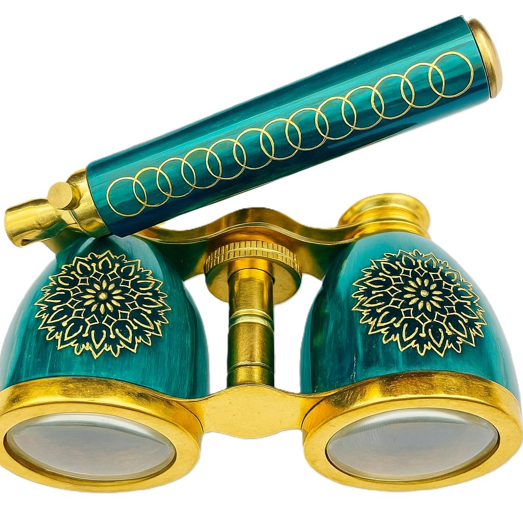 Opera Brass Glasses Binocular or Theater Glasses Binocular with 3X Magnification and Crystal Clear Optics for Kids, Adults, Love
