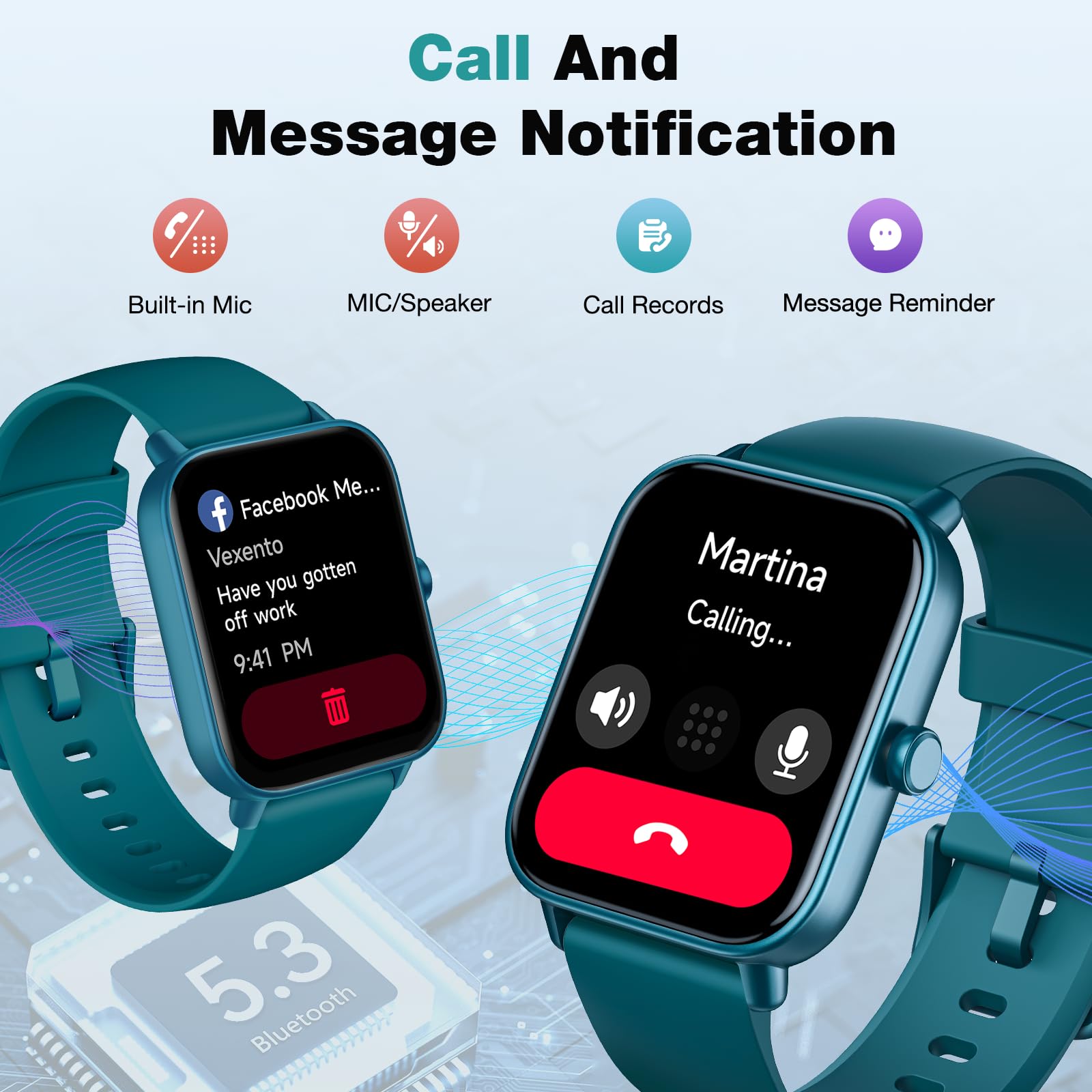 Smart Watches For Men Women Make/Answer Call, 1.8 '' Hd Smart Watch With Alexa, Fitness Watch With Spo2 Heart Rate/Sleep Monitor