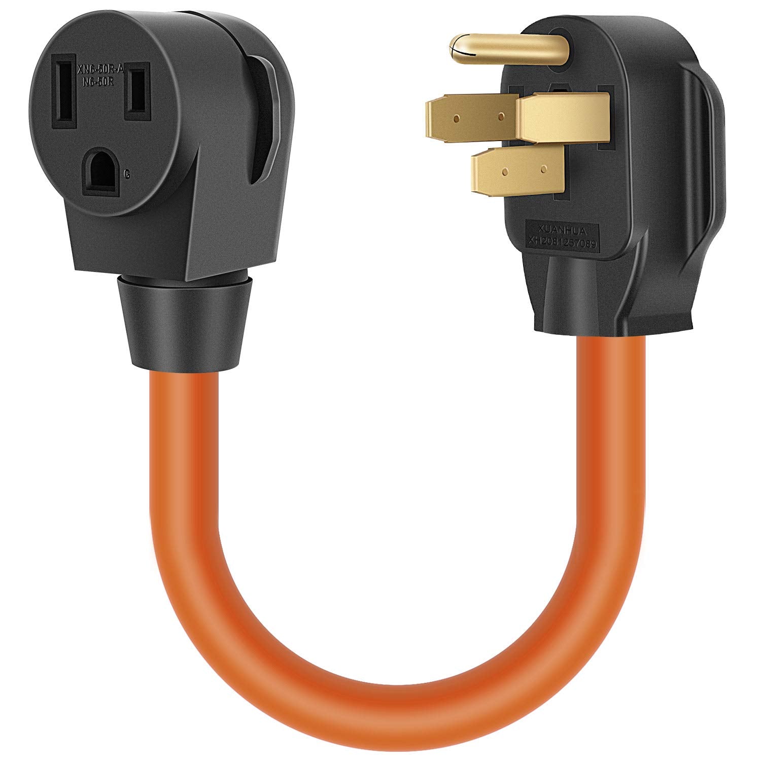 Cleyean Nema 14 50P To 6 50R Welder Adapter Cord, Welder Plug Outlet Adapter Power Cord Heavy Duty Stw 8Awg, 50Amp, 250V, 1.5Ft