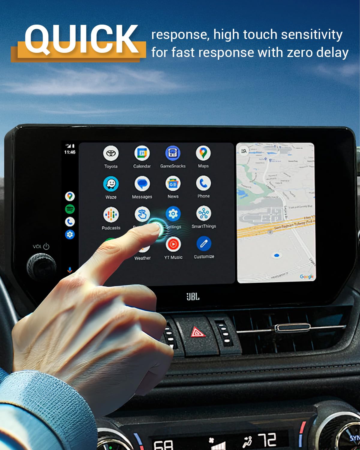 Yee Pin Screen Protector For 2023 2024 Toyota Rav4 Hybrid Xle Premium/Adventure/Trd Off Road/Limited/Xse 10.5In Nav Screen Cover & 12.3 In Lcd Gauge Cluster Screen Saver Sensitive Ultra Hd Clear 4Pack