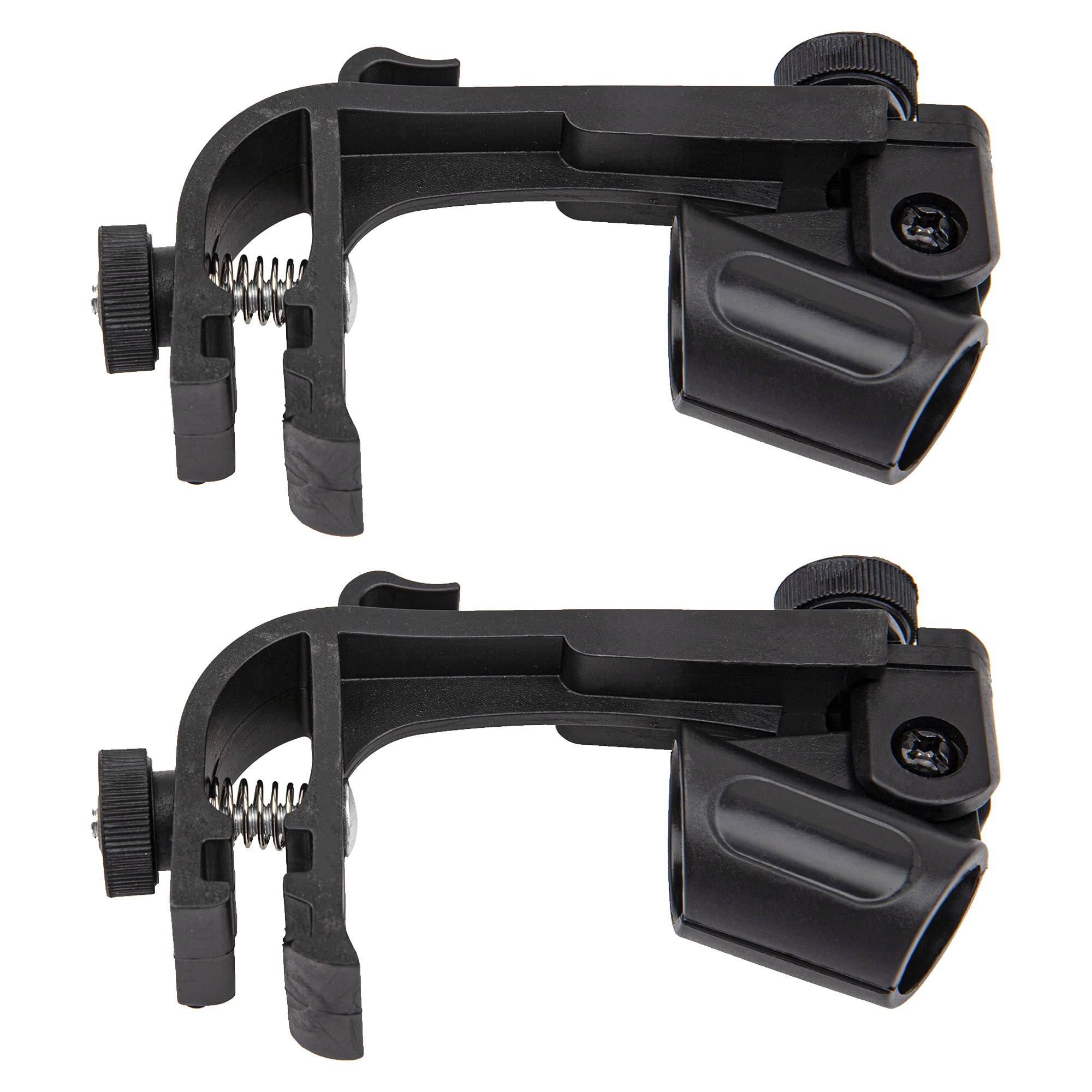 2Pcs Yootones Adjustable Drum Microphone Clips Compatible With Snare Drum, Snare Rim Adjustable Mount Clamp (Black)