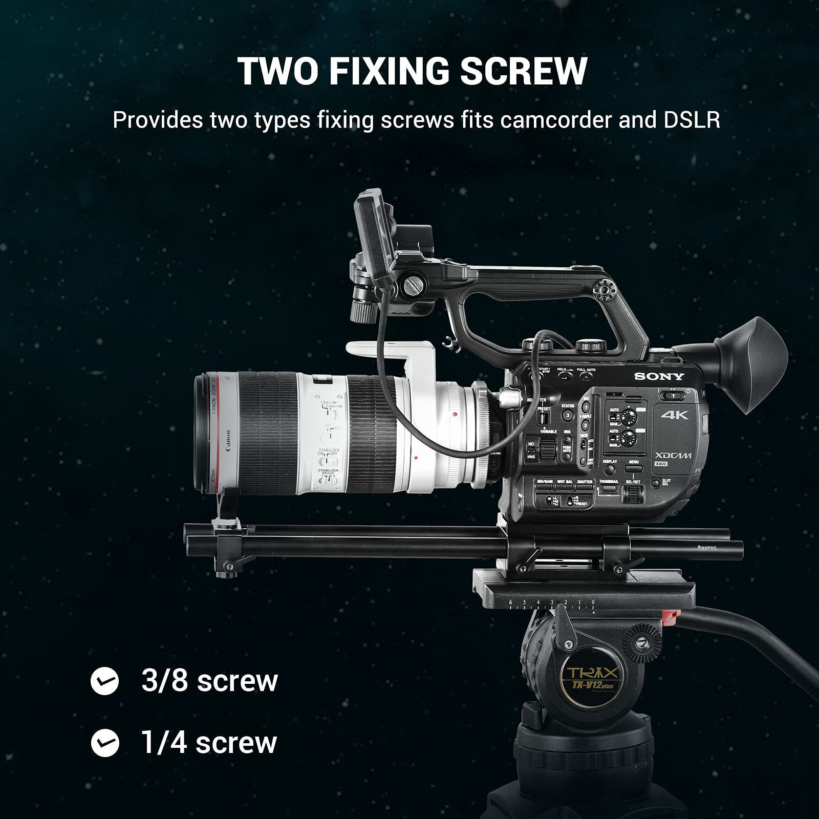 Smallrig Camera Tripod Mounting Baseplate W/15Mm Rod Clamp Rail Block For Tripod/Shoulder Support System   1798