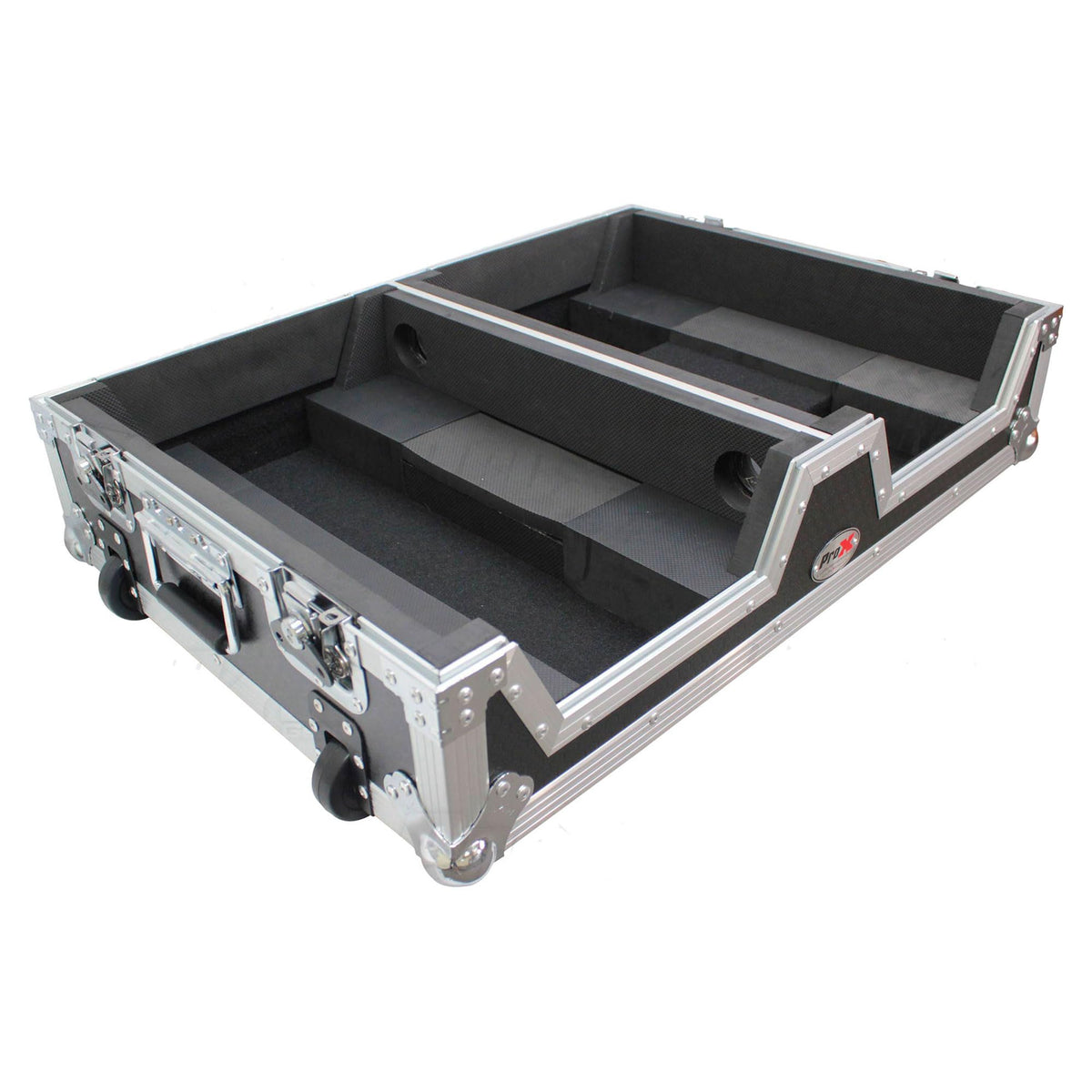 ProX XS-SCDM12W Single CD Player & 12' Mixer Case W/Low Profile Wheels and Retractable Handle