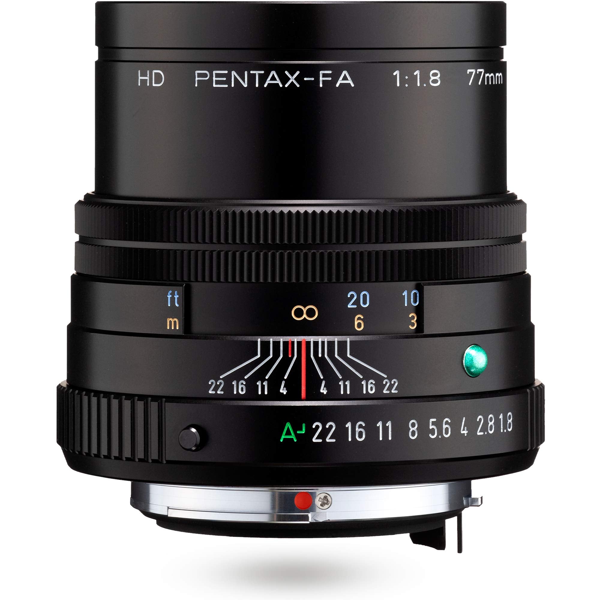 Pentax HD 77mmF1.8 Limited Black Limited Medium telephoto Prime Lens, High-Performance HD Coating, Round Diaphragm (27880)