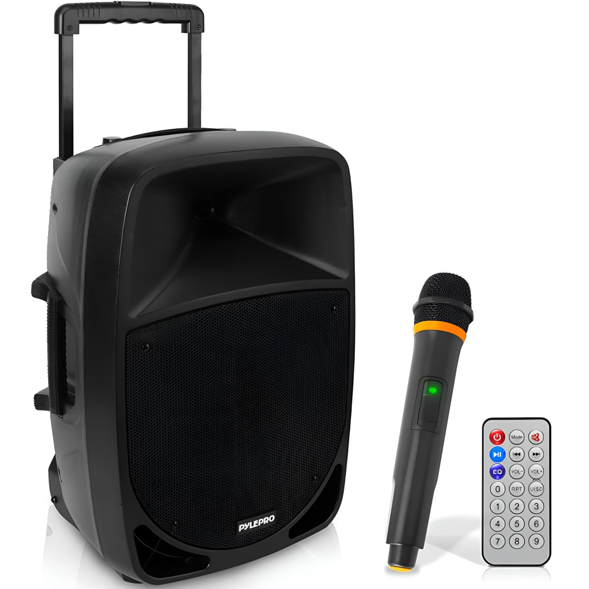 Pyle 1200W Portable Bluetooth PA Speaker - 12 Subwoofer, LED Battery I ...