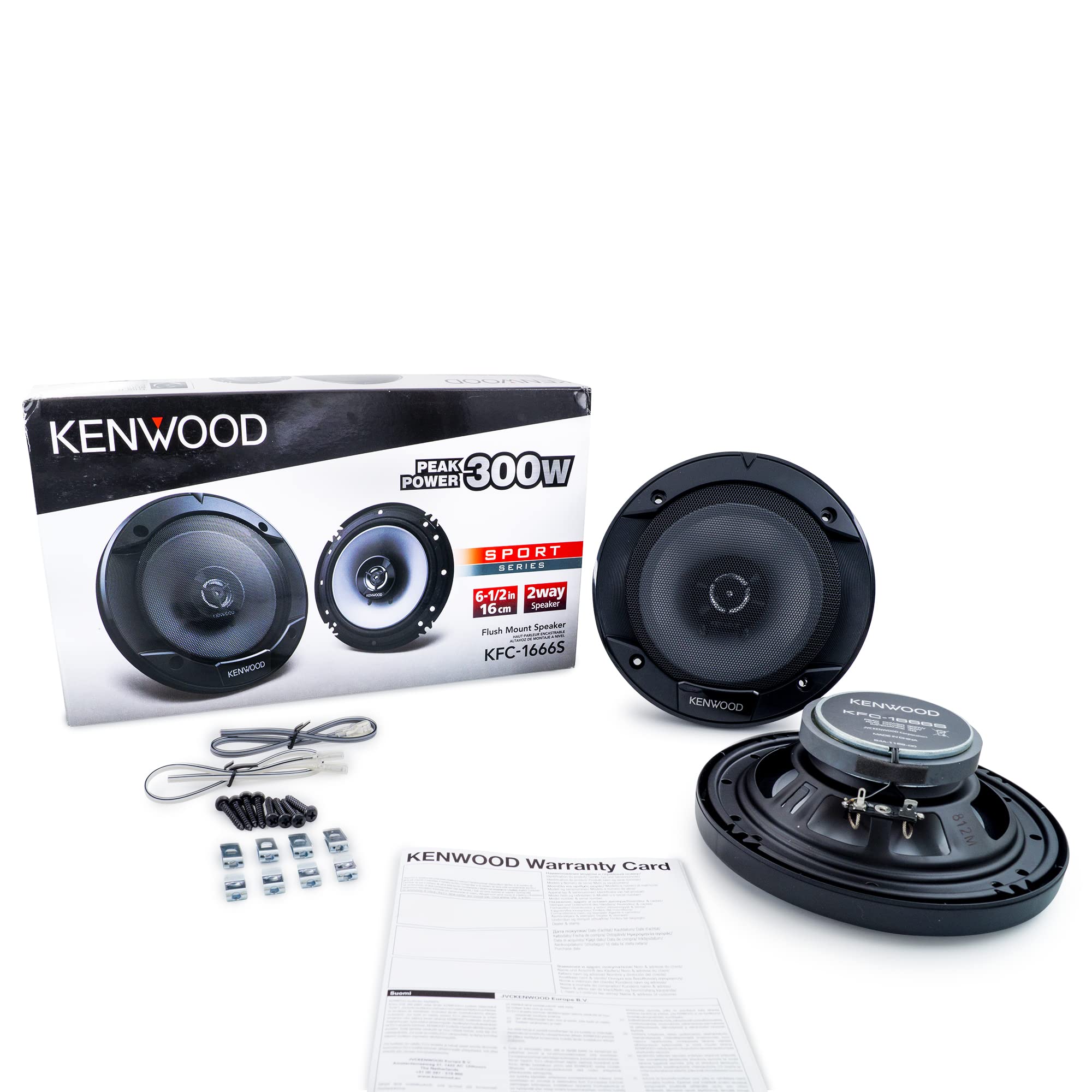 Kenwood Kfc 1666S Car Stereo Speaker 6 1/2'' 2 Way Speakers With Powerful Sound And Easy Installation   Elevate Your Car Audio