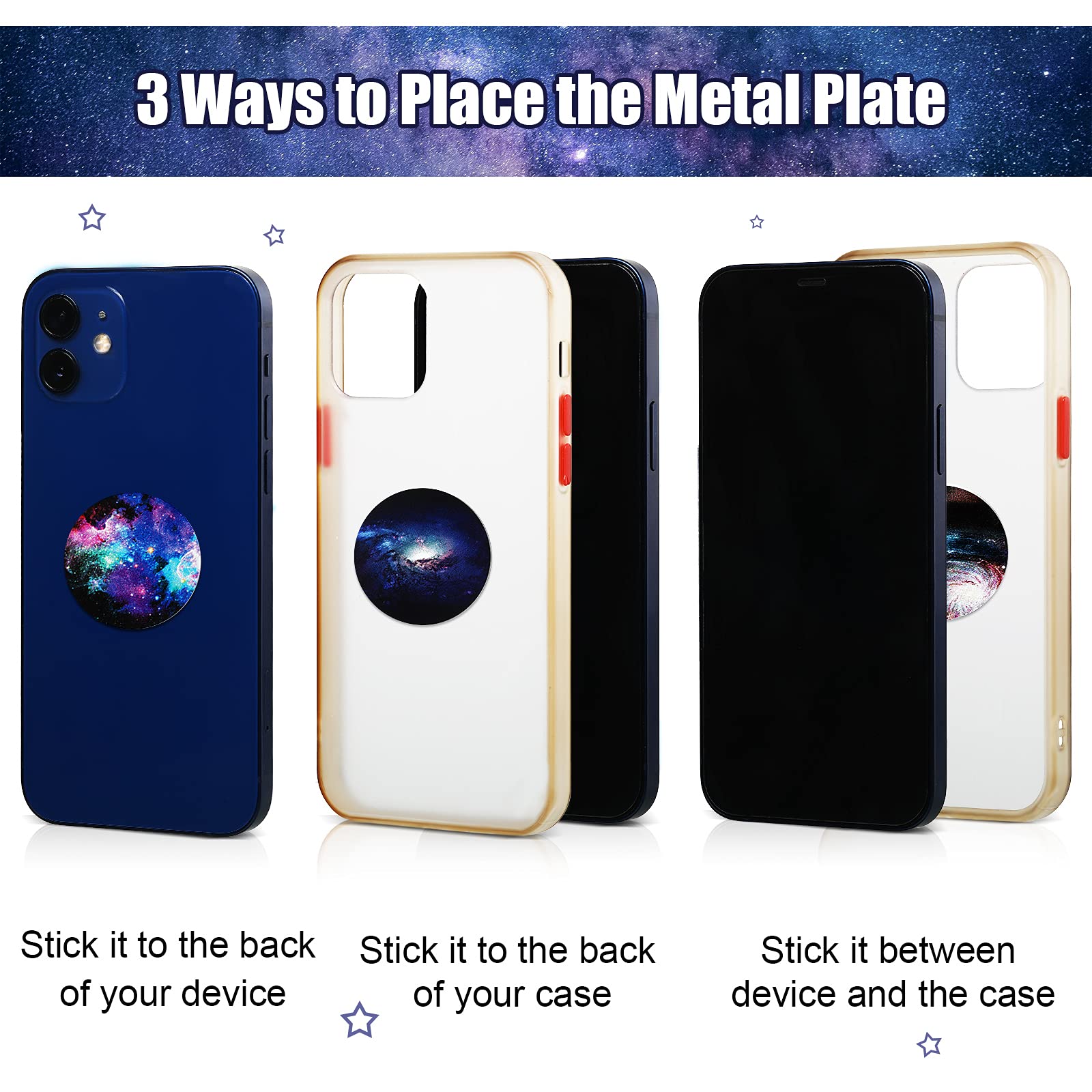 8 Pcs Phone Magnet Car Metal Plate Mount Metal Plate For Cell Holder Magnetic Car Mount Compatible With Magnetic Car Mounts Repl