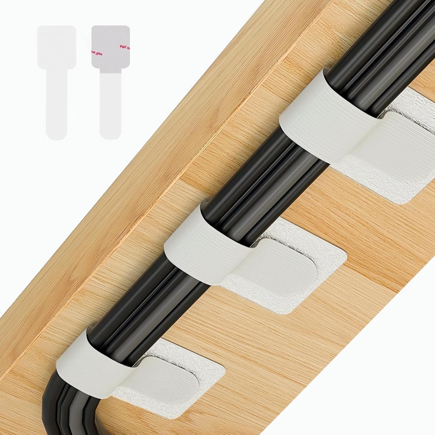 10Pcs Multipurpose Cable Organizer Clips Desk Wall Under Table Cable White