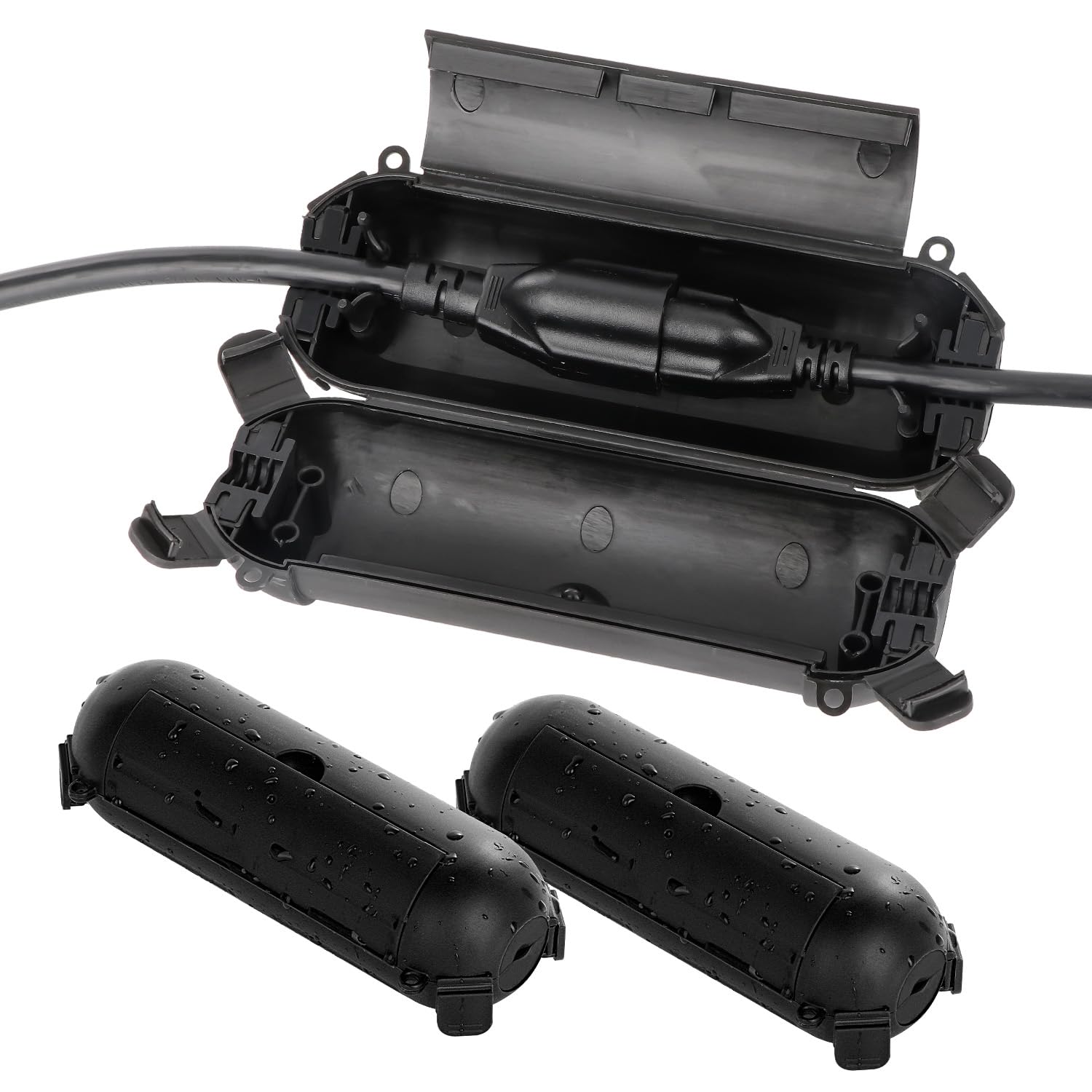 Flemoon [3 Pack] Outdoor Extension Cord Safety Cover With Waterproof Seal, Weatherproof Electrical Connection Box To Protect Out