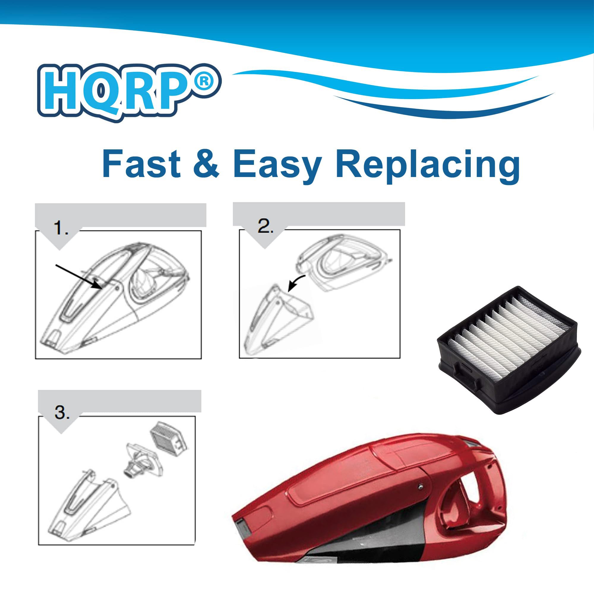 Hqrp 2 Pack Filter Replacement For Dirt Devil F39 2Dt0880000 2 Dt0880 000 Compatible With Dirt Devil Gator Bd10125, Bd10165, Bd1