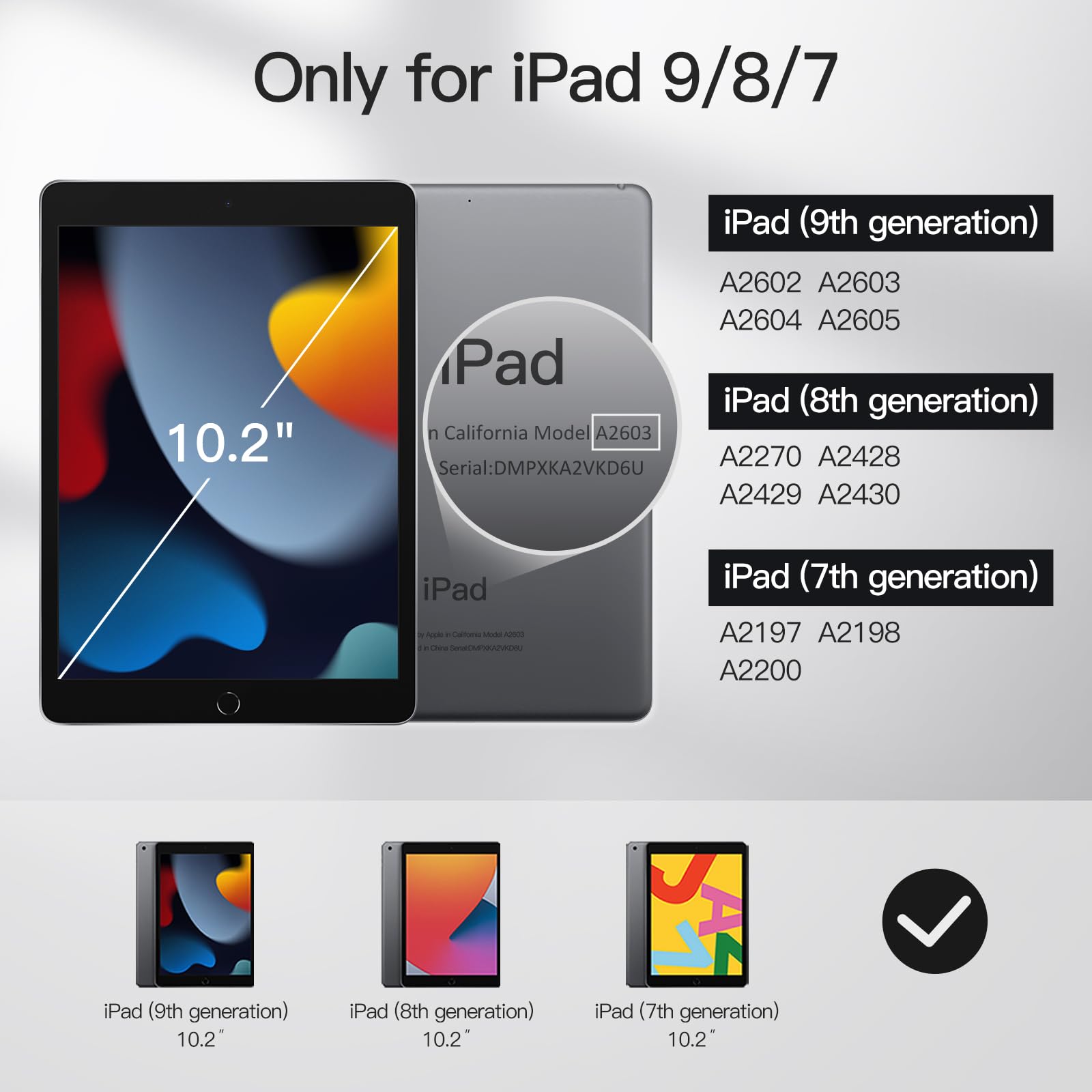 Jetech Case For Ipad 10.2-Inch (2021/2020/2019 Model, 9/8/7 Generation), Auto Wake/Sleep Cover (Purple)